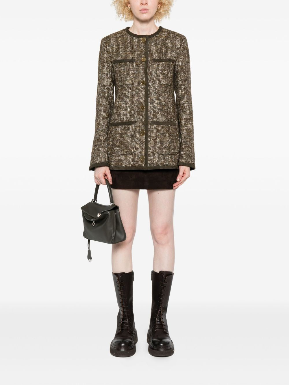 Golden Goose Women Long Boxy Tweed Blazer GOLDEN GOOSE