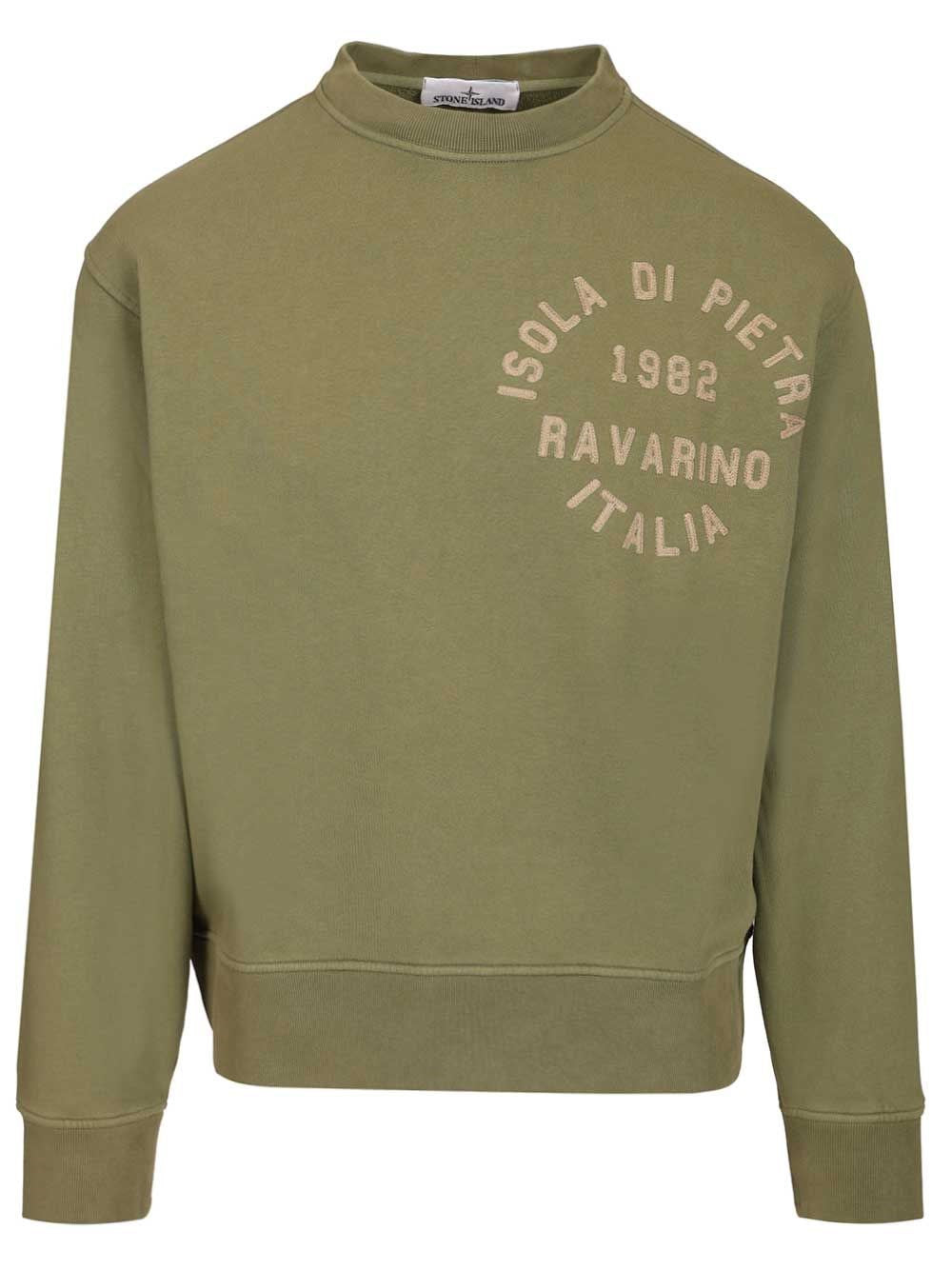 Stone Island Men Organic Cotton Crewneck Sweatshirt STONE ISLAND