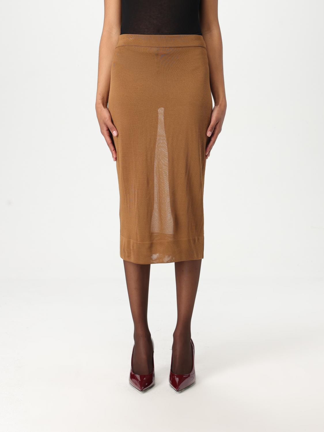 Saint Laurent Skirt Woman Beige SAINT LAURENT
