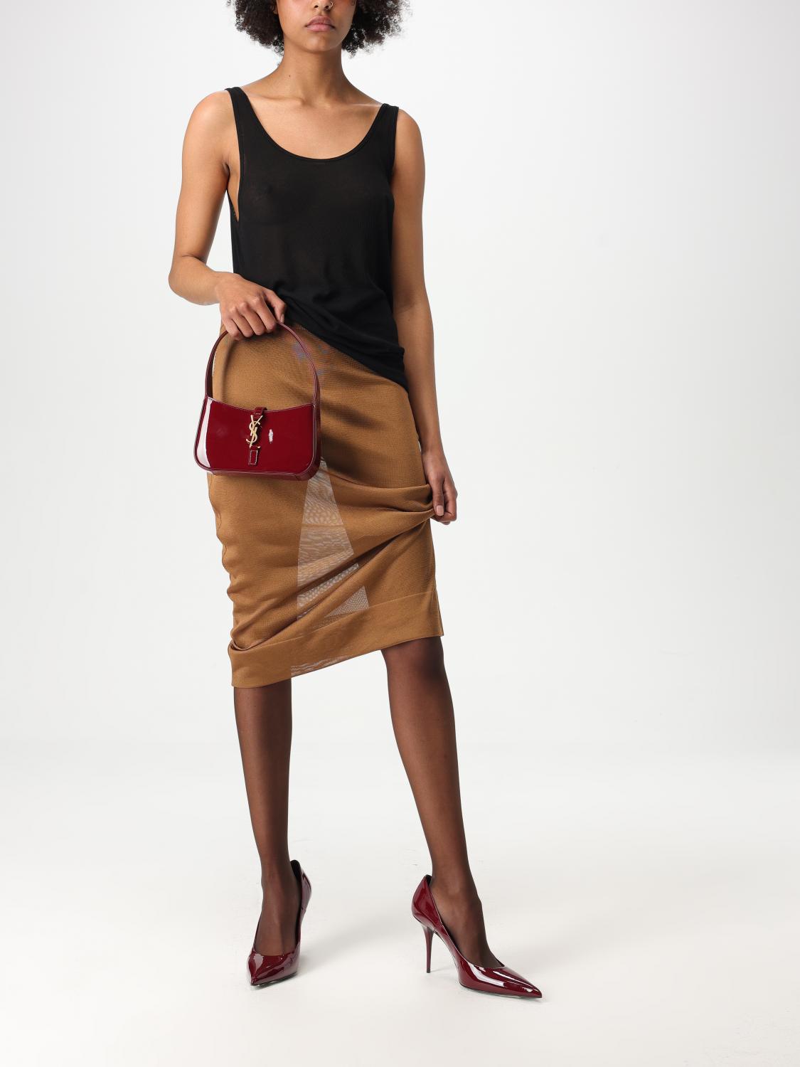 Saint Laurent Skirt Woman Beige SAINT LAURENT
