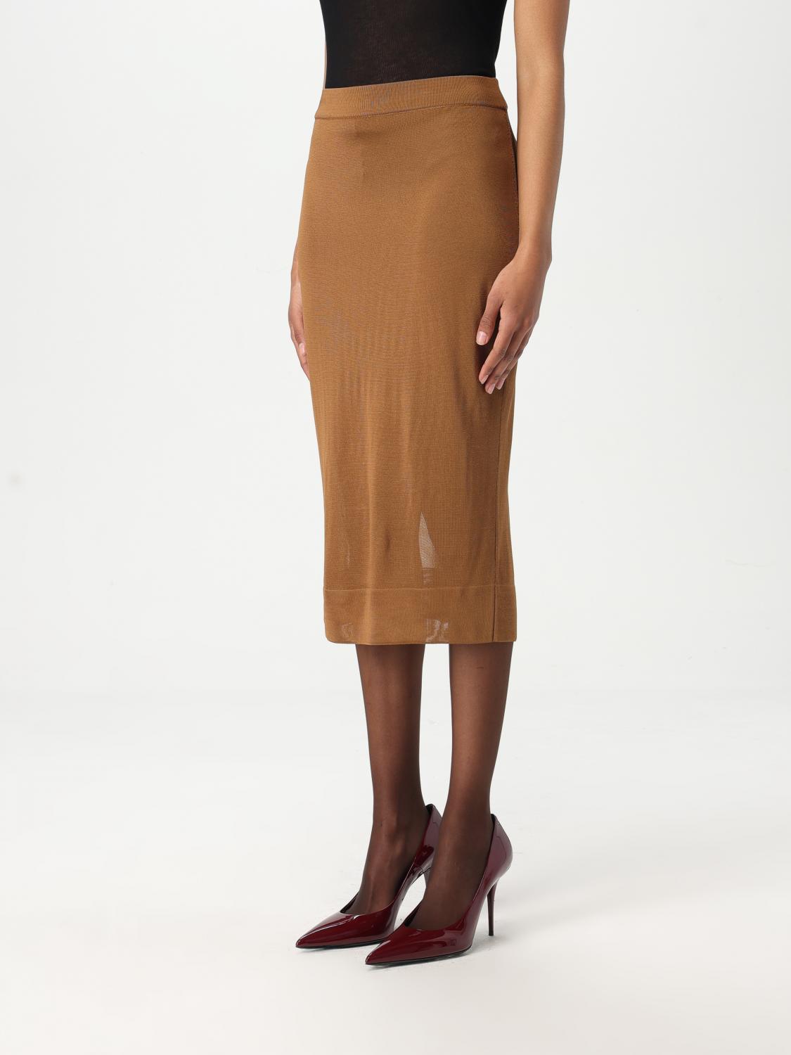 Saint Laurent Skirt Woman Beige SAINT LAURENT