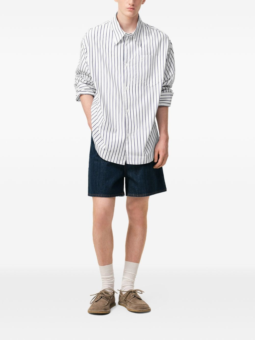 Ami Women Wide Striped Shirt AMI PARIS