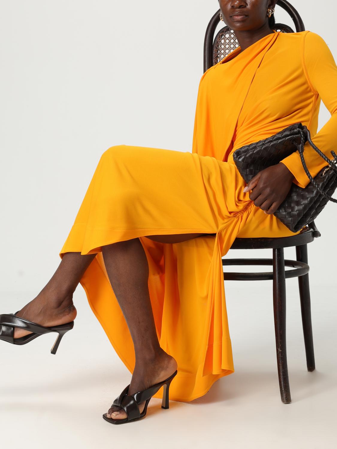 Bottega Veneta Dress Woman Orange BOTTEGA VENETA