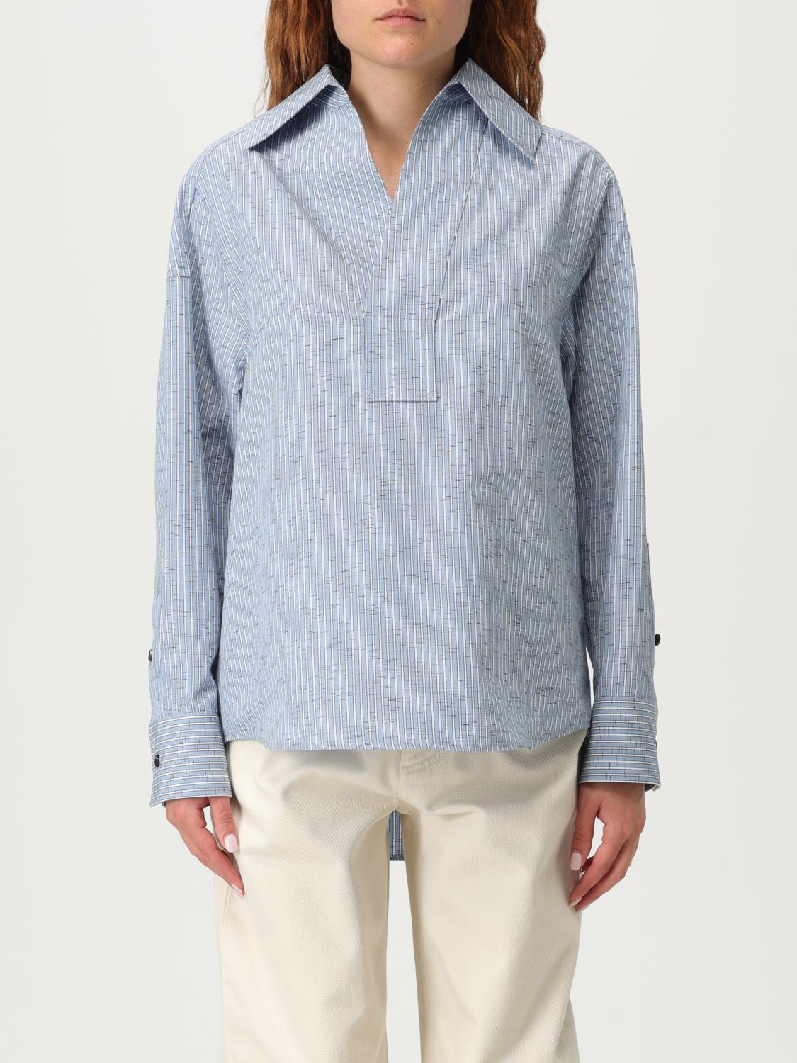 Bottega Veneta Shirt Woman Gnawed Blue BOTTEGA VENETA