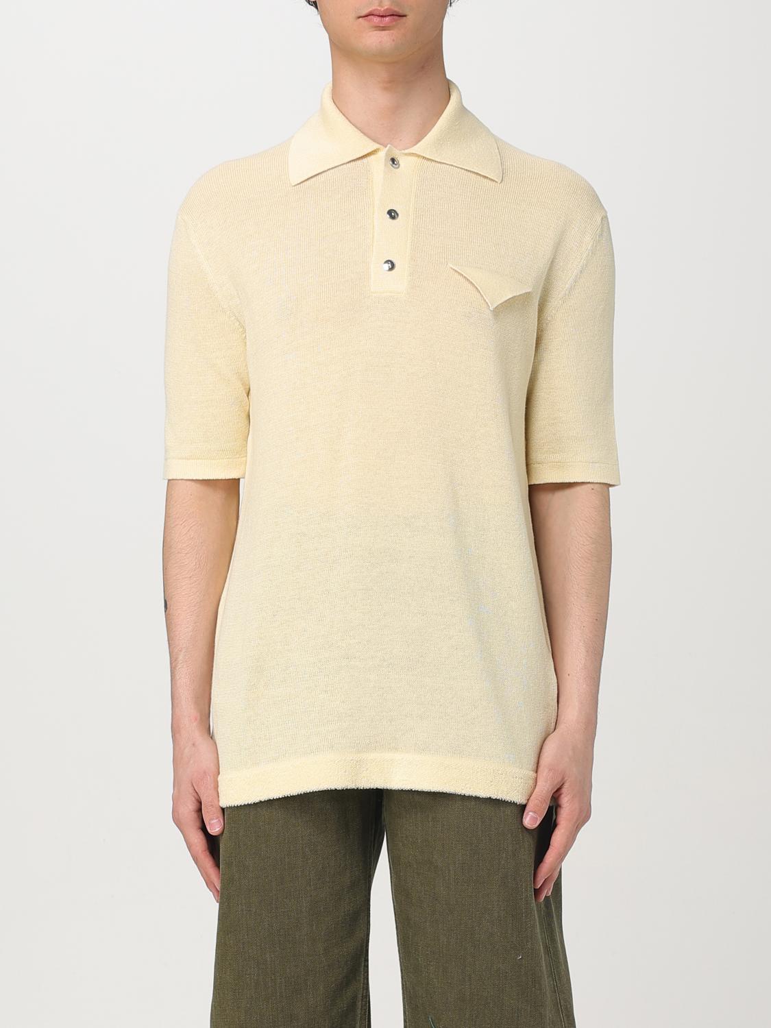 Bottega Veneta Polo Shirt Men Yellow BOTTEGA VENETA