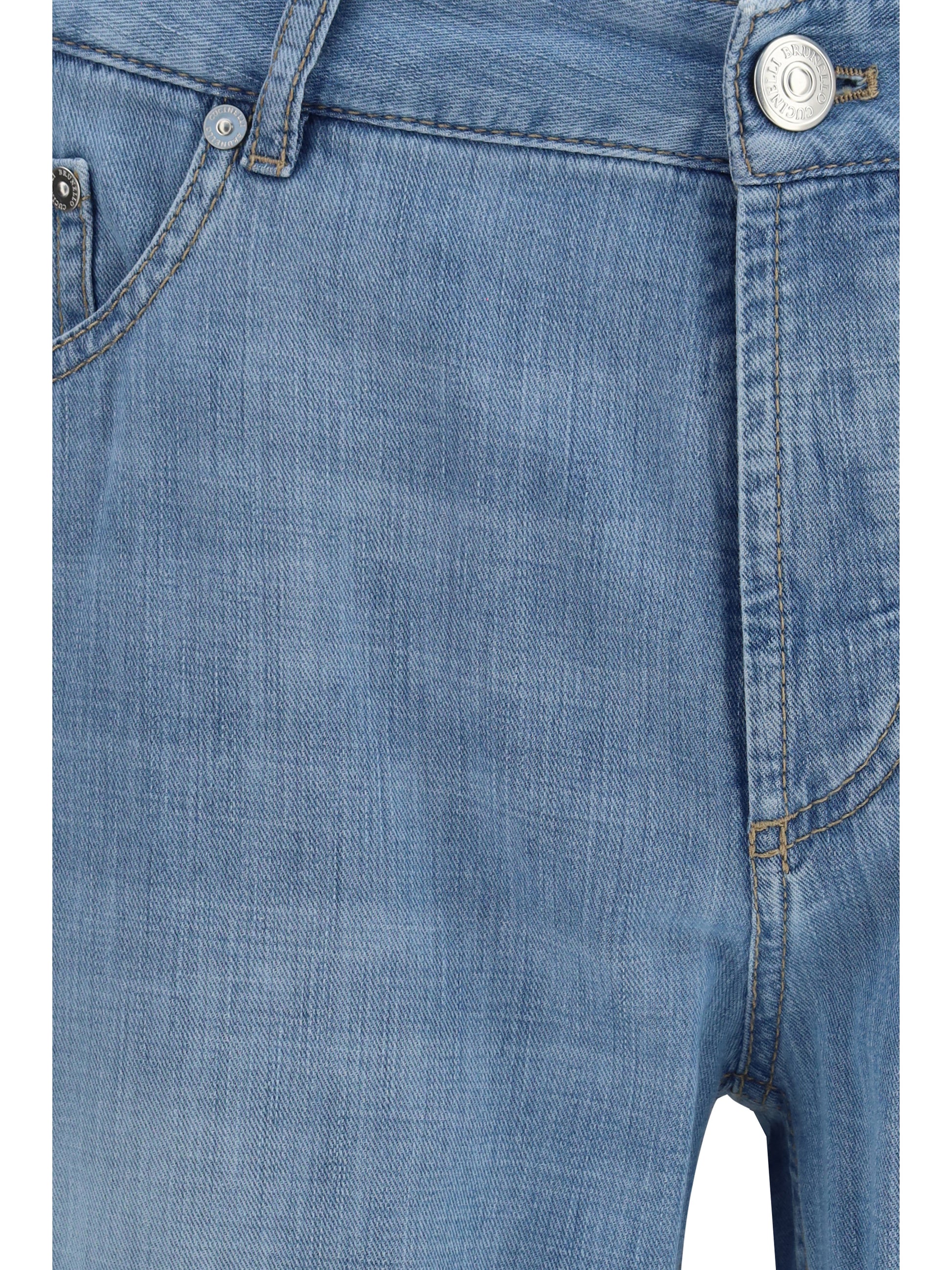 Brunello Cucinelli Men Jeans In Cotton With Distressed Effect BRUNELLO CUCINELLI
