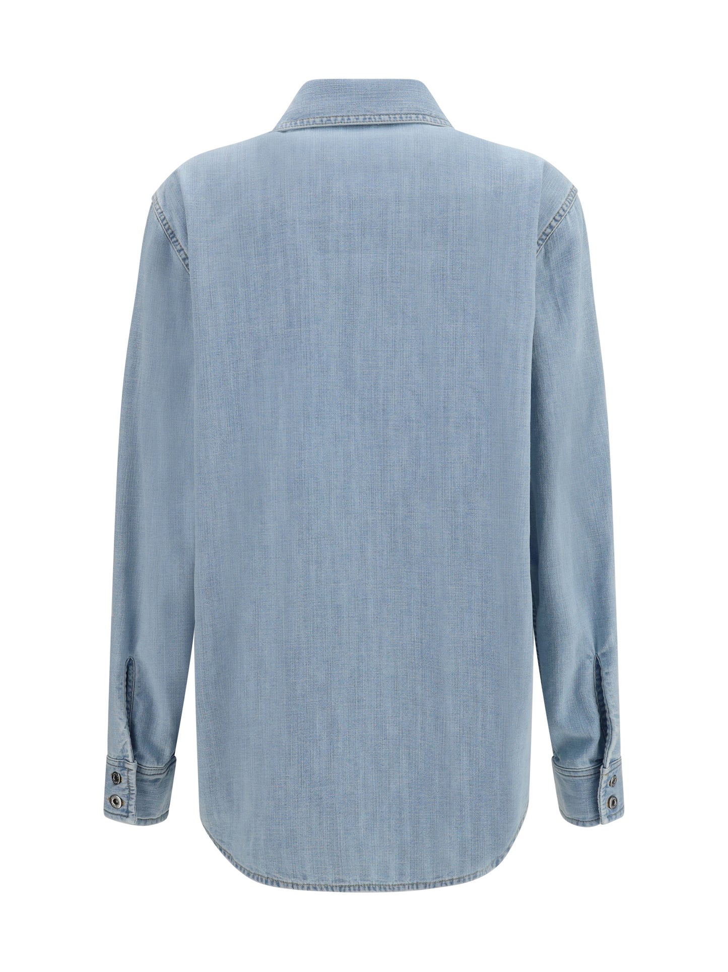 Bottega Veneta Women Sky Bleached Oversize Denim Shirt BOTTEGA VENETA
