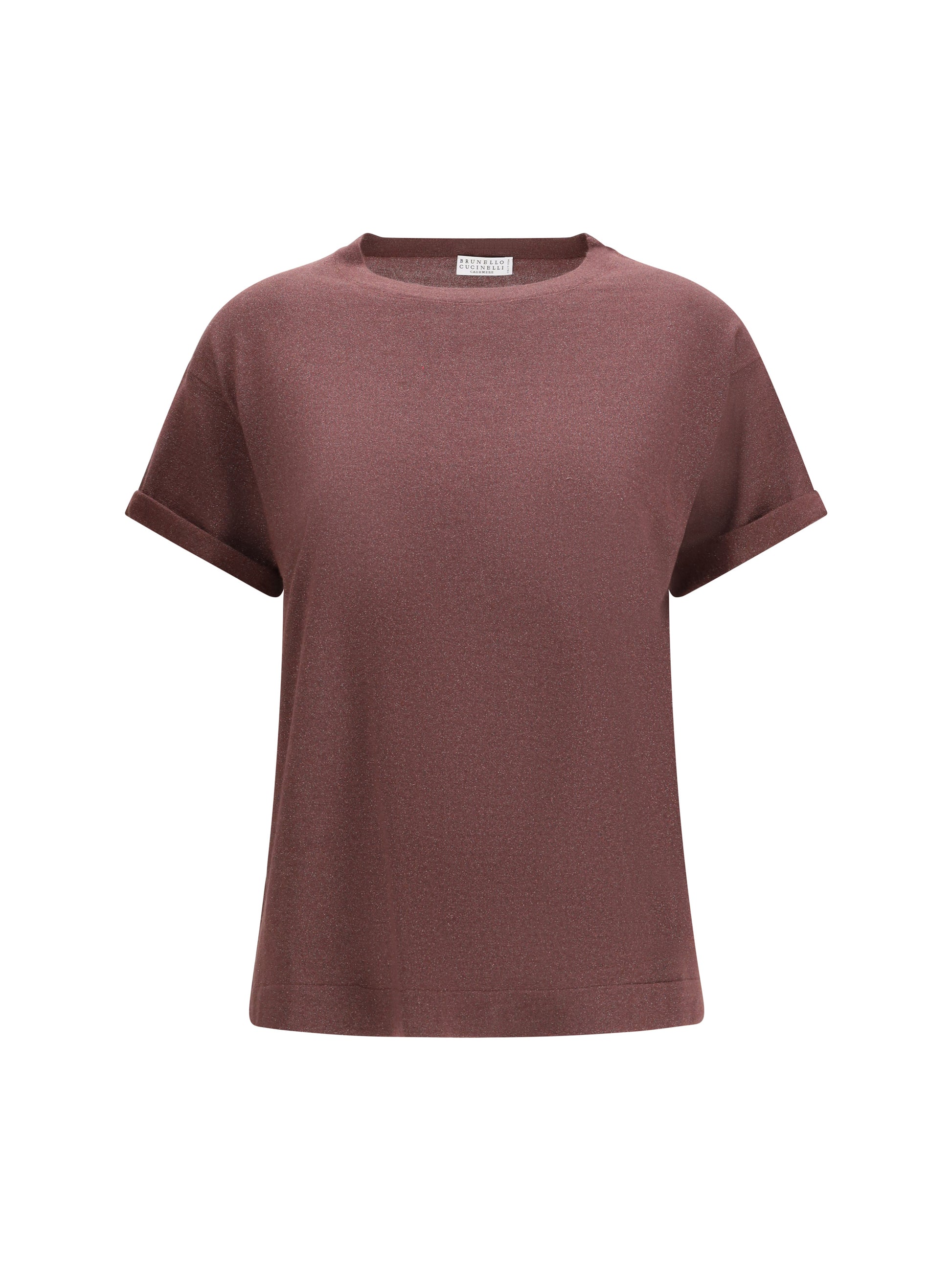 Brunello Cucinelli Women Cashmere Glitter T-Shirt BRUNELLO CUCINELLI