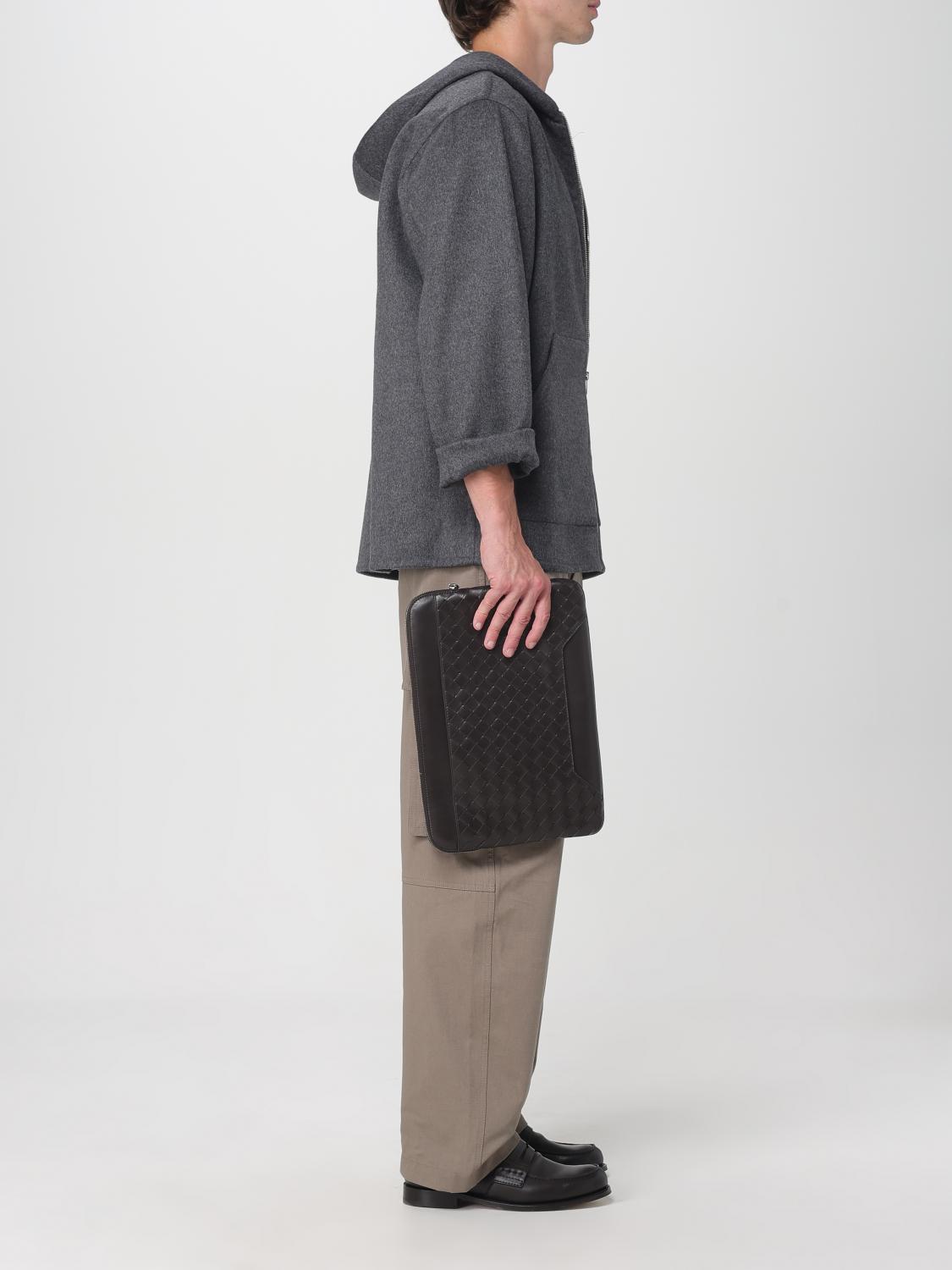 Bottega Veneta Coat Men Grey BOTTEGA VENETA