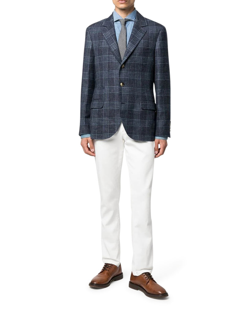 Brunello Cucinelli Men Long-Sleeved Denim Shirt BRUNELLO CUCINELLI