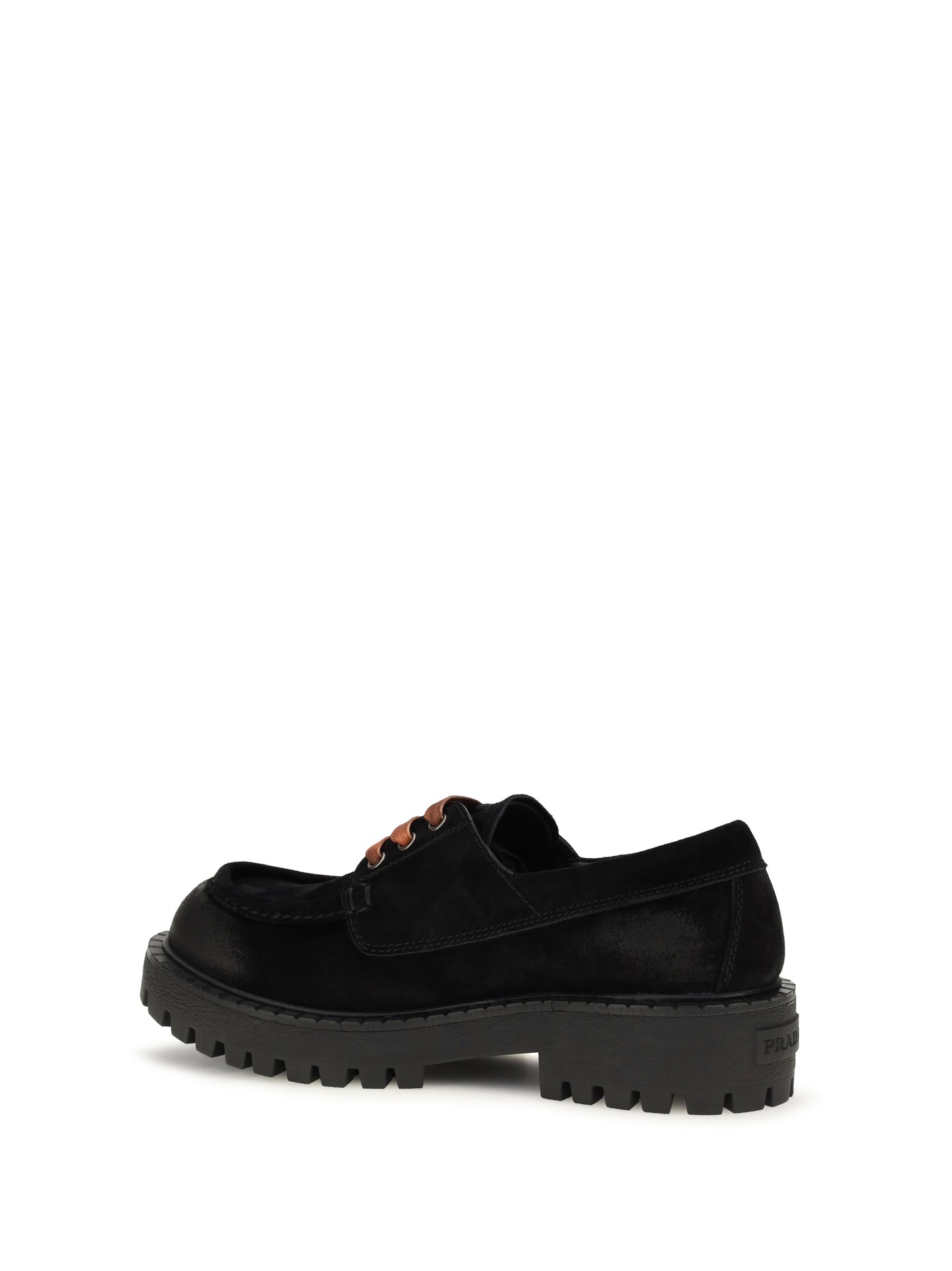 Prada Men Suede Lace-Up Loafers PRADA