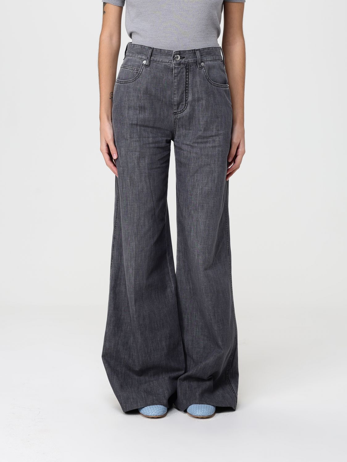 Bottega Veneta Jeans Woman Charcoal BOTTEGA VENETA