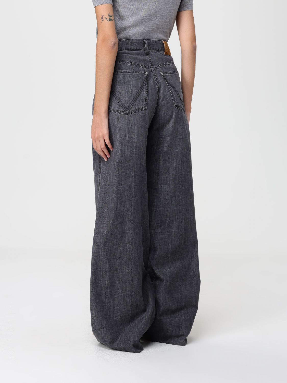 Bottega Veneta Jeans Woman Charcoal BOTTEGA VENETA