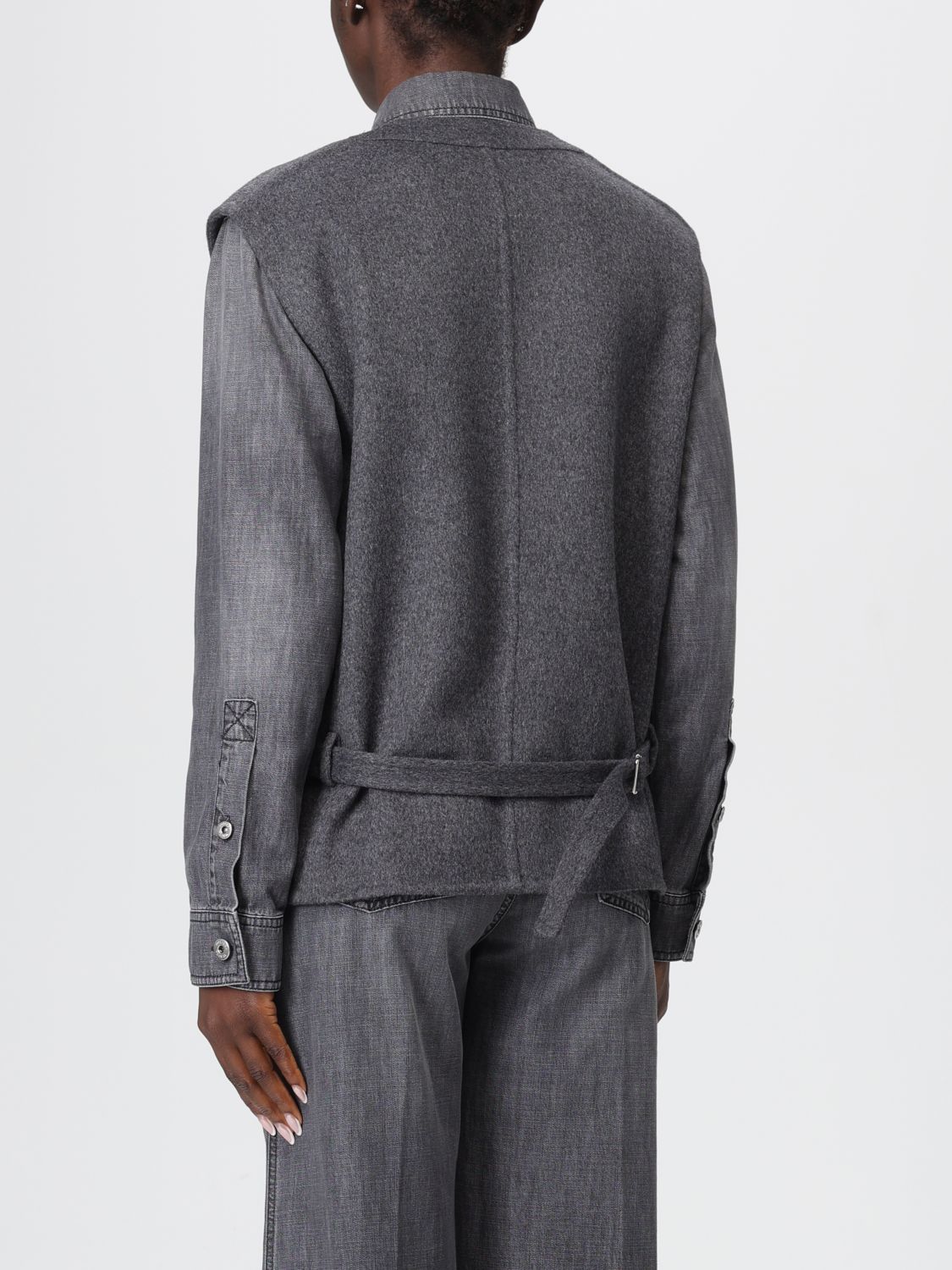 Bottega Veneta Waistcoat Woman Grey BOTTEGA VENETA