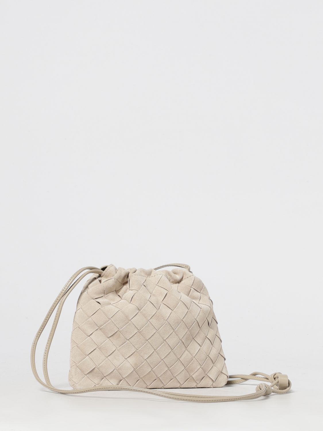 Bottega Veneta Women Sand Suede Crossbody Bag BOTTEGA VENETA