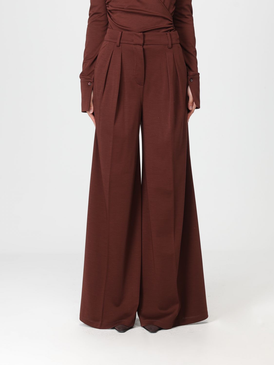Max Mara Pants Woman Leather MAX MARA