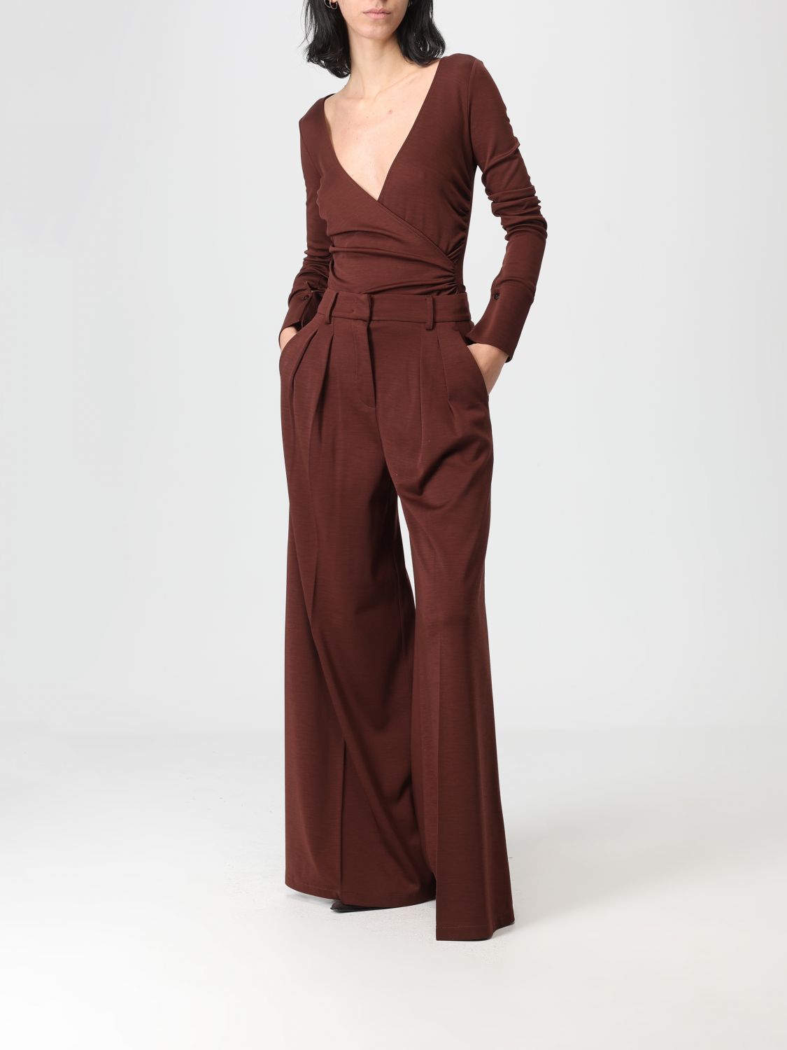 Max Mara Pants Woman Leather MAX MARA