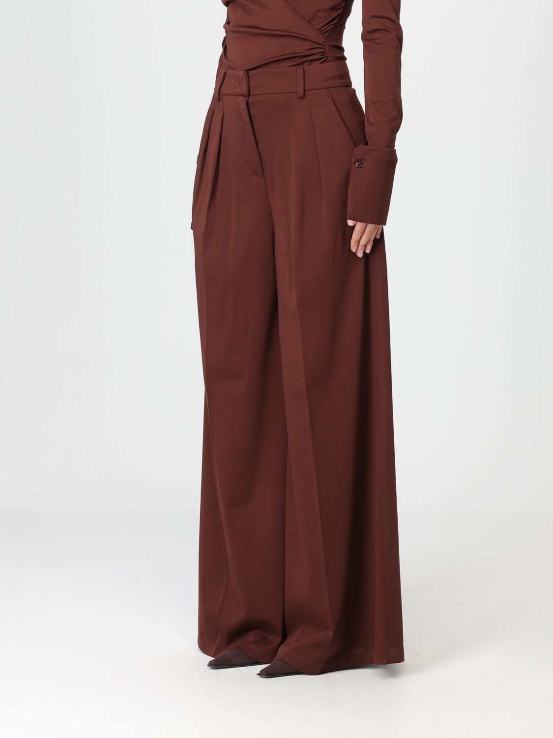 Max Mara Pants Woman Leather MAX MARA