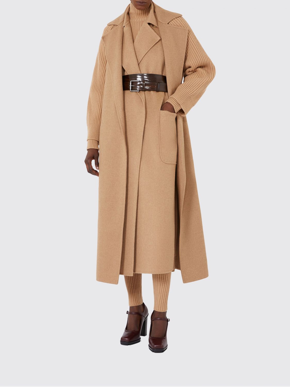 Max Mara Coat Woman Camel MAX MARA