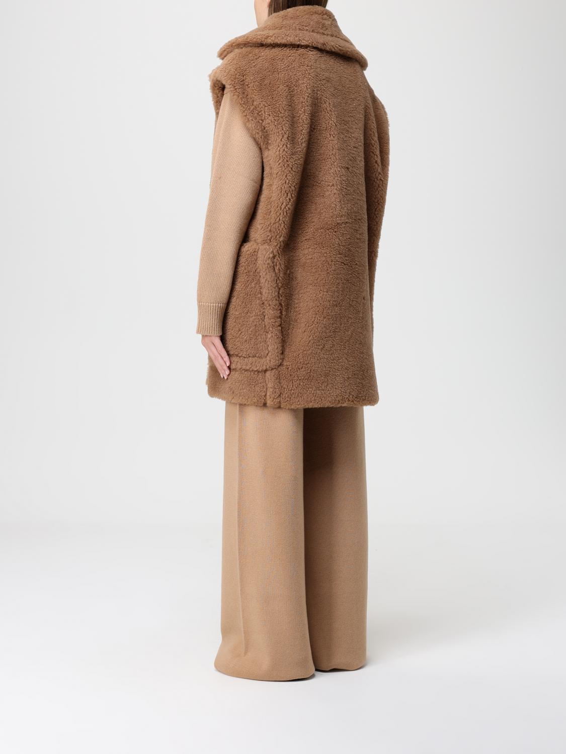 Max Mara Fur Coat Woman Camel MAX MARA