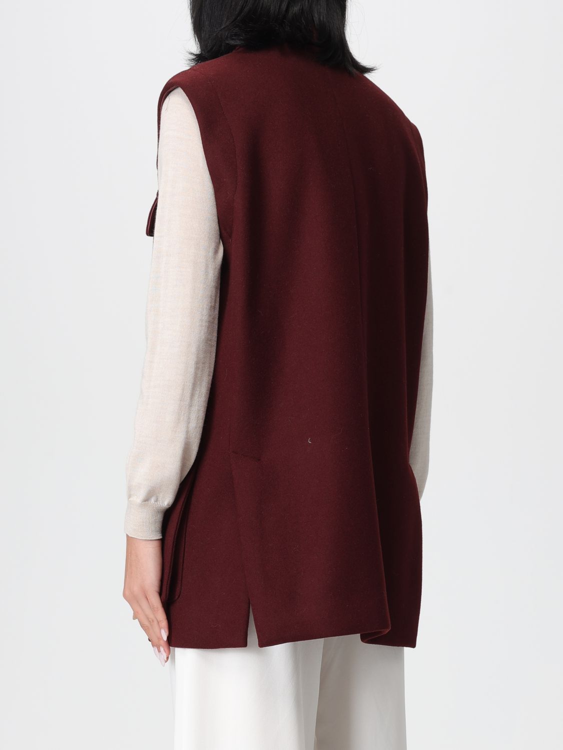 Max Mara Waistcoat Woman Burgundy MAX MARA