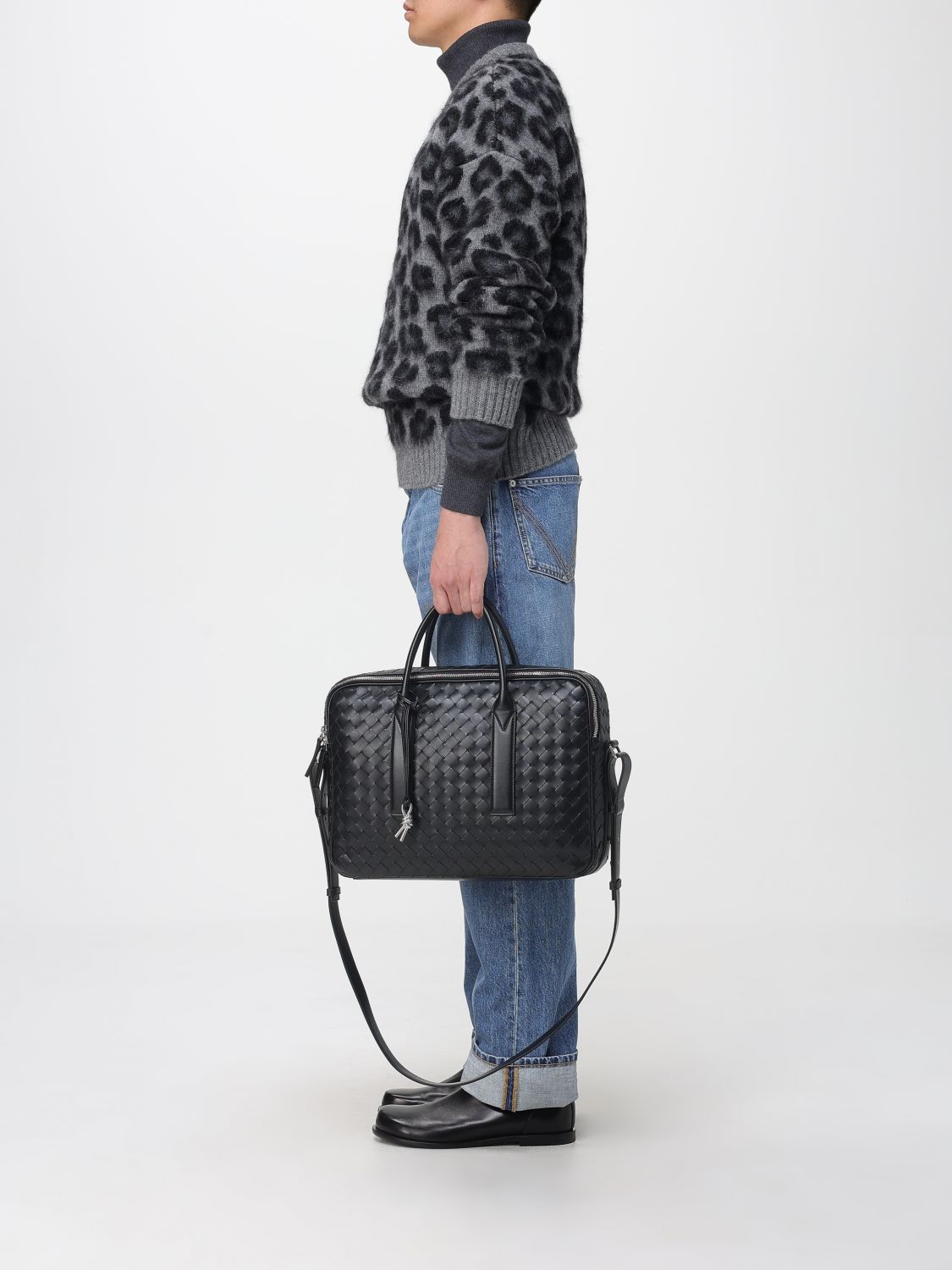 Bottega Veneta Sweater Men Grey BOTTEGA VENETA