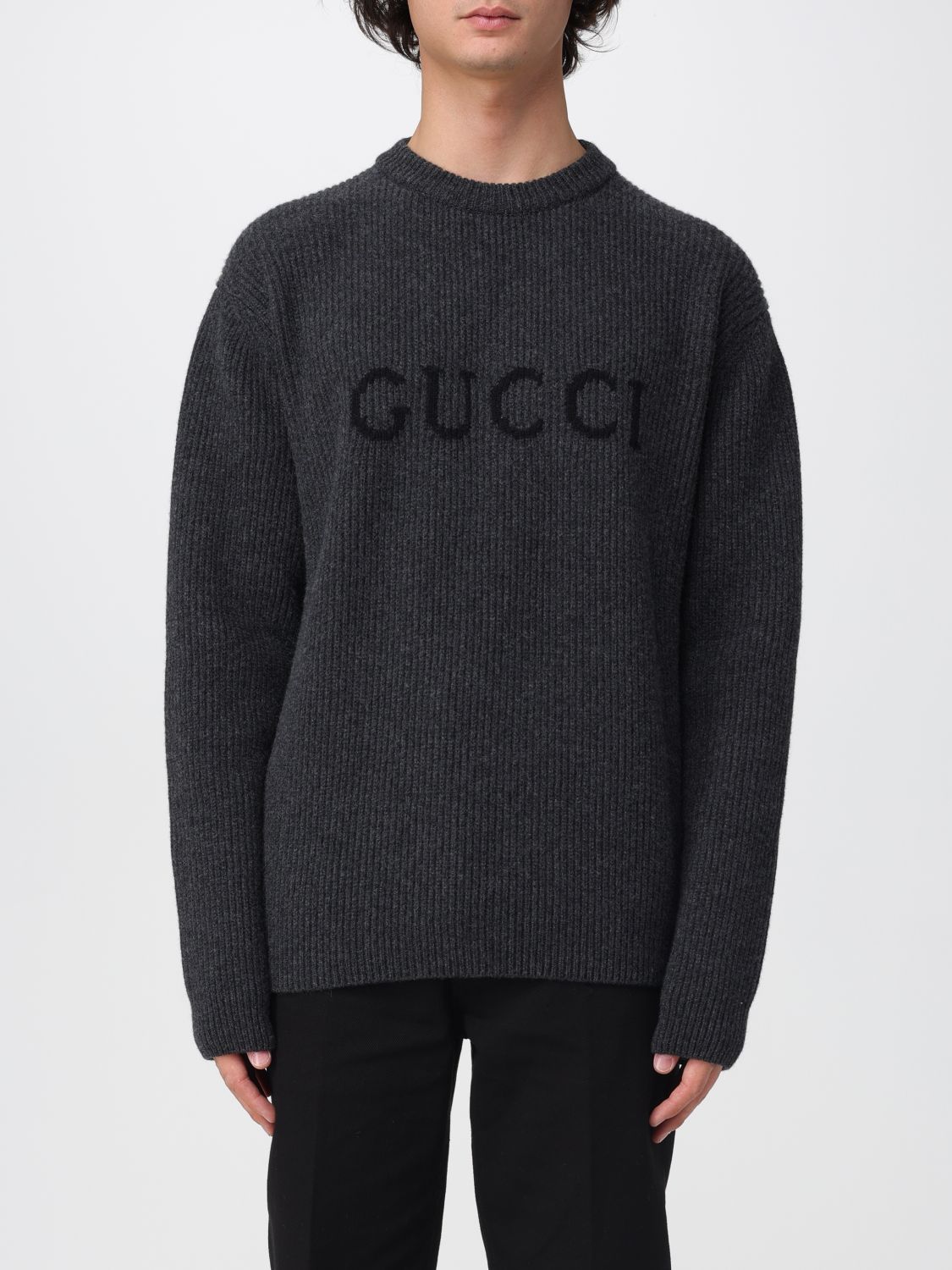 Gucci Sweater Men Charcoal GUCCI