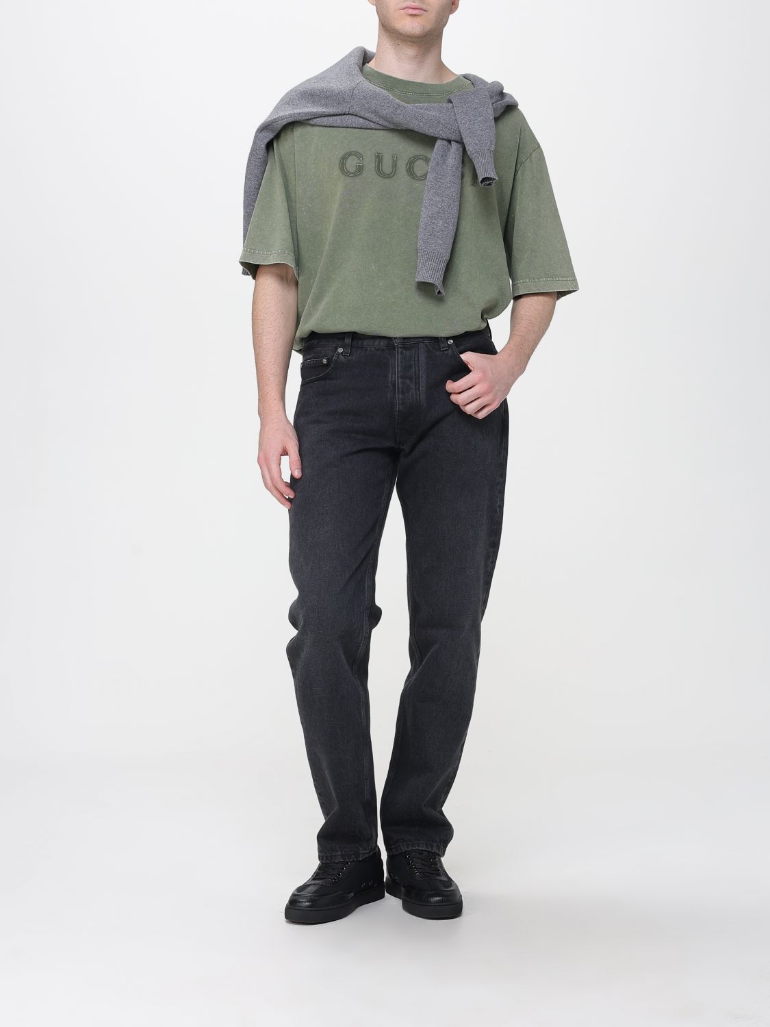 Gucci Sweater Men Grey GUCCI