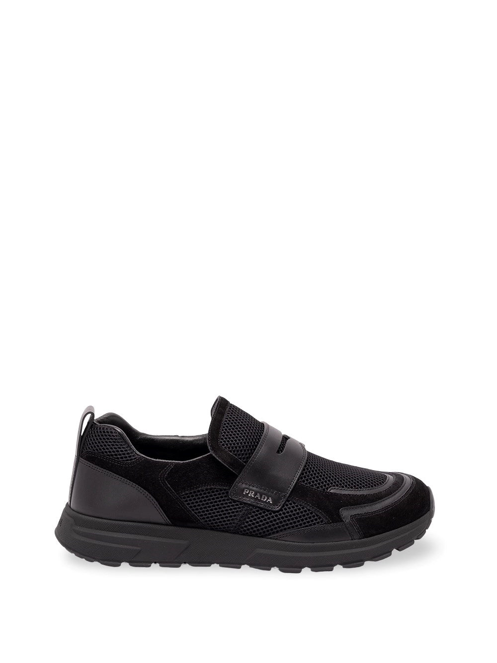 Prada Men Mesh And Leather Sneakers PRADA