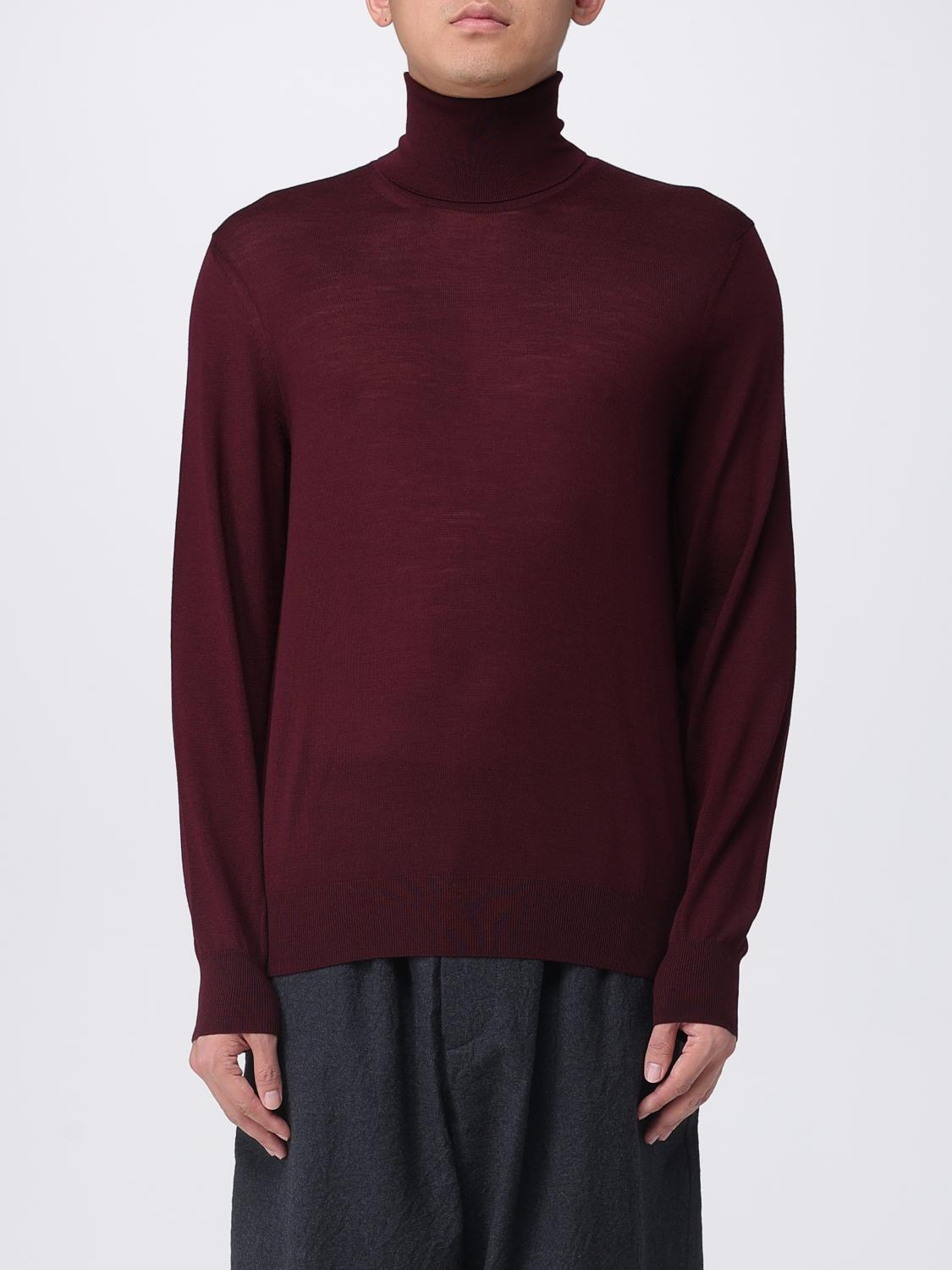 Saint Laurent Sweater Men Burgundy SAINT LAURENT