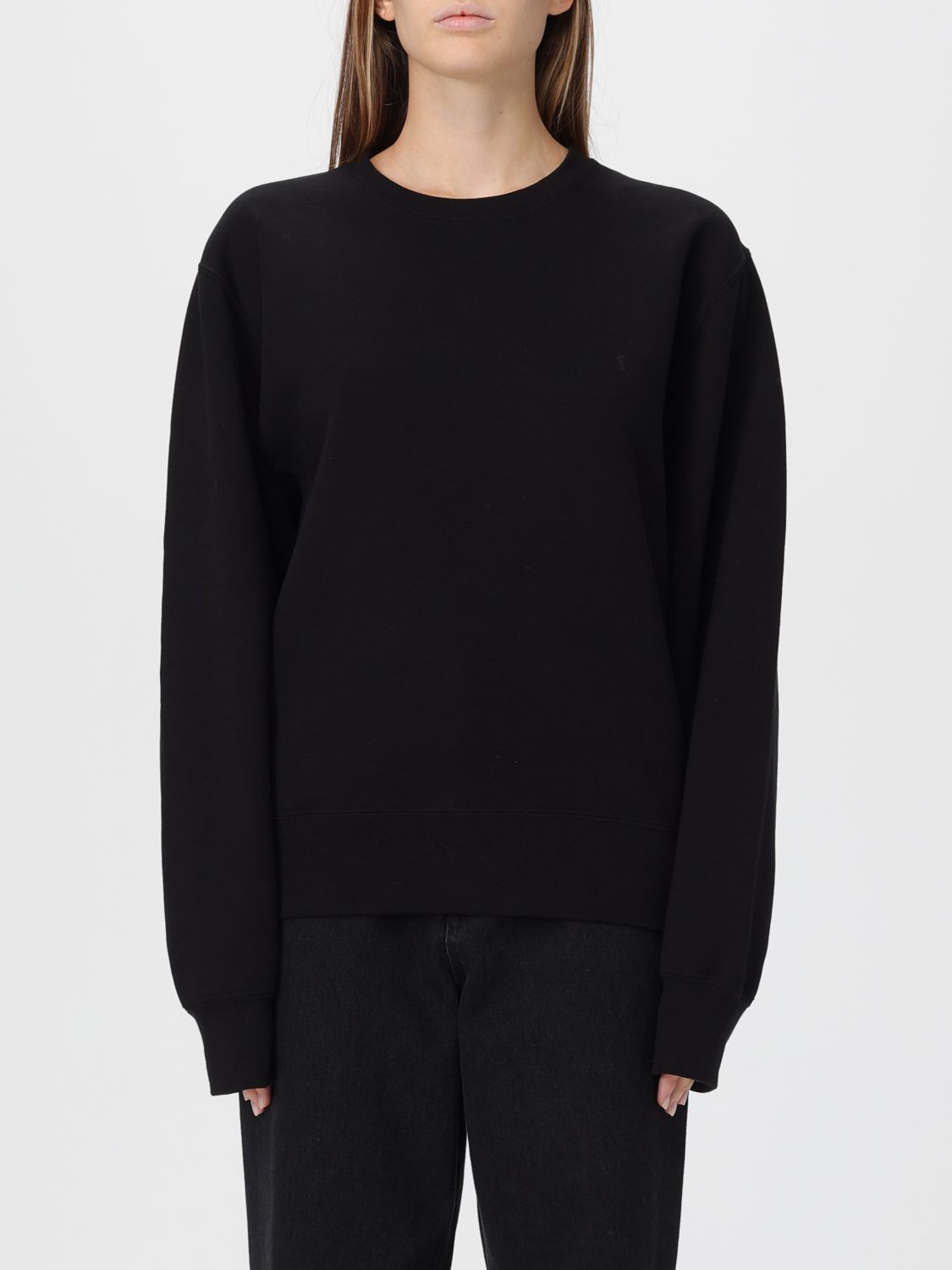 Saint Laurent Sweatshirt Woman Black SAINT LAURENT