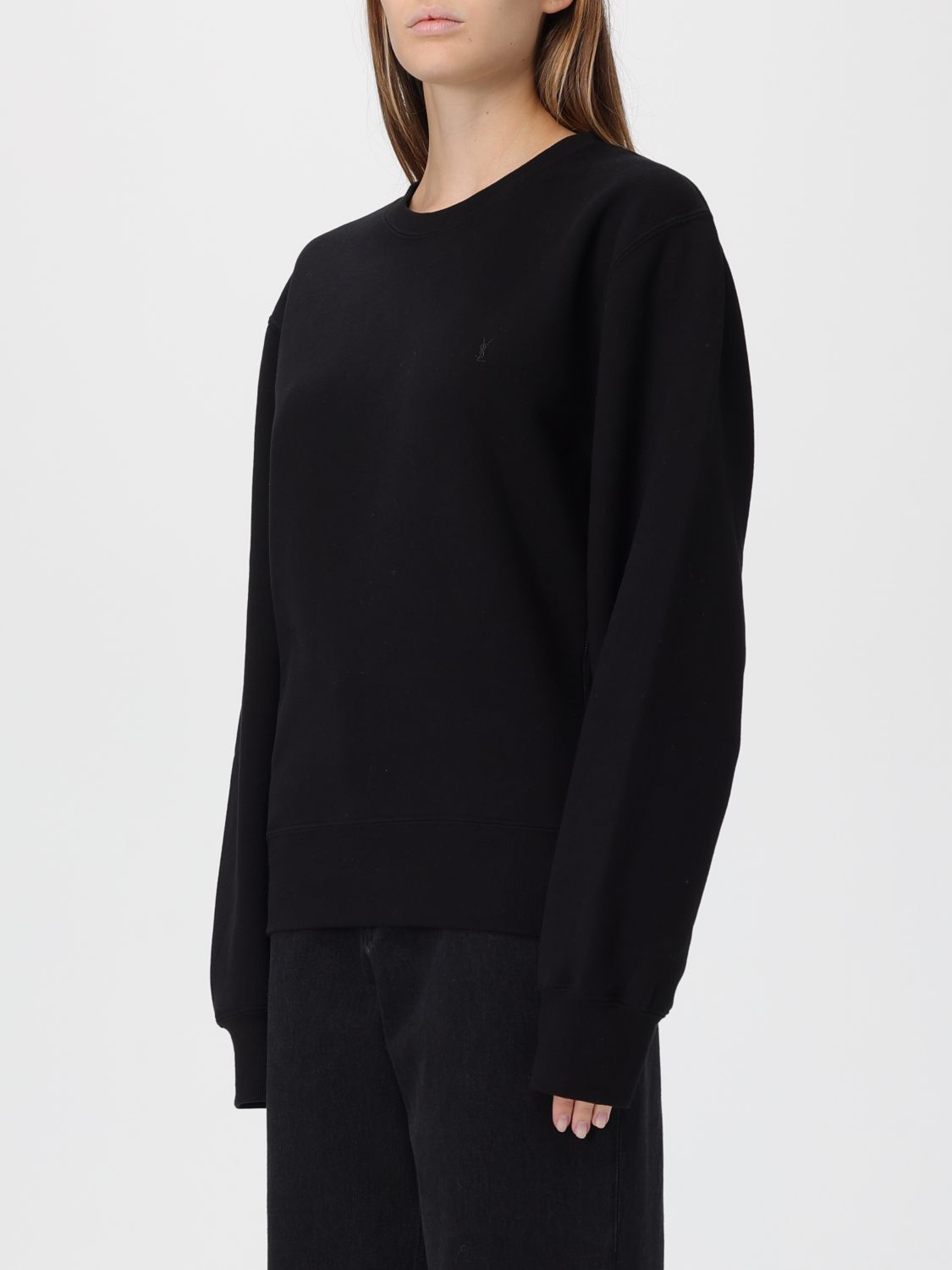 Saint Laurent Sweatshirt Woman Black SAINT LAURENT