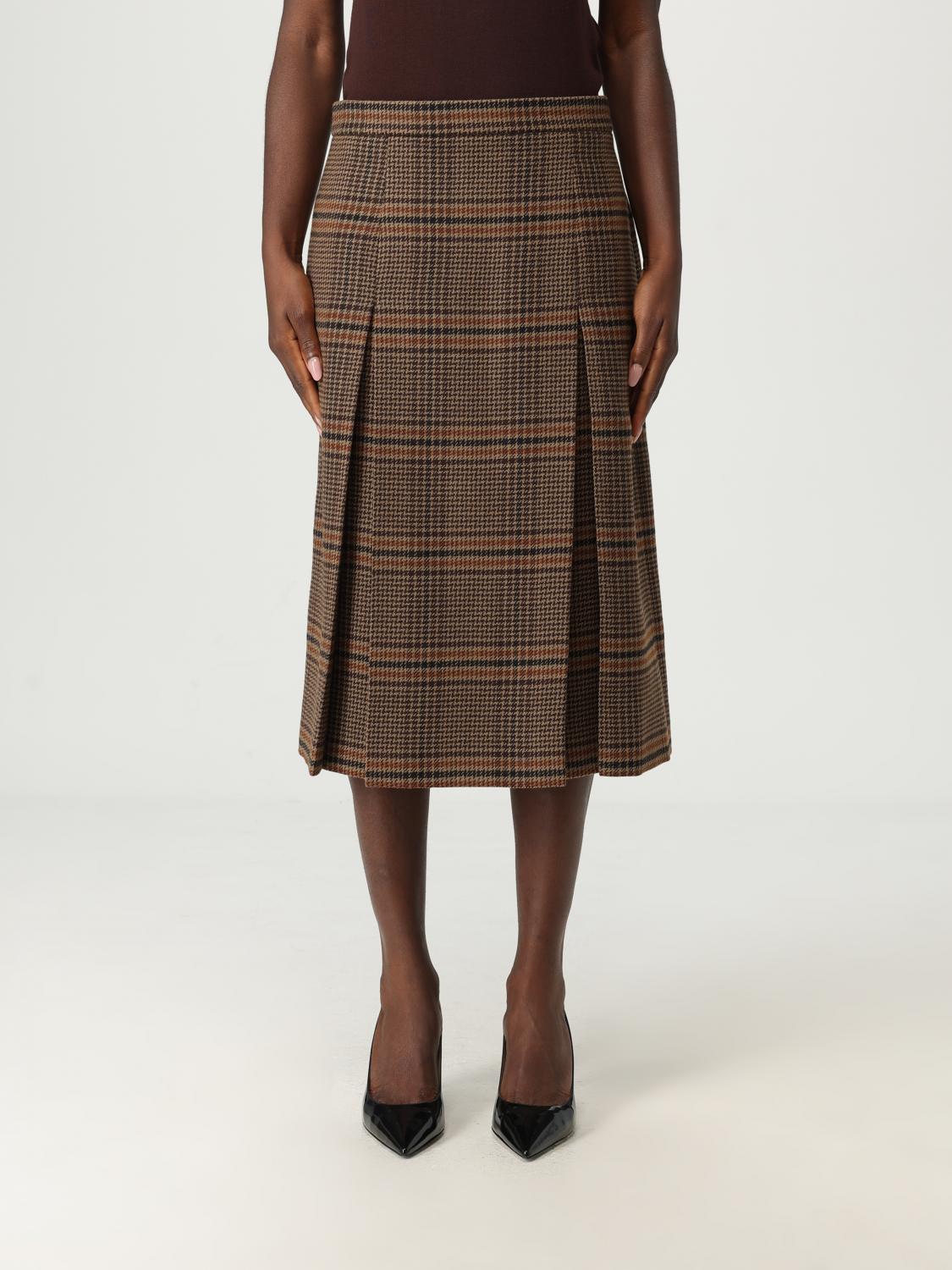 Saint Laurent Skirt Woman Camel SAINT LAURENT