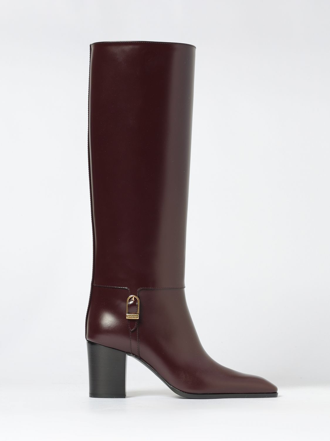 Saint Laurent Boots Woman Wine SAINT LAURENT