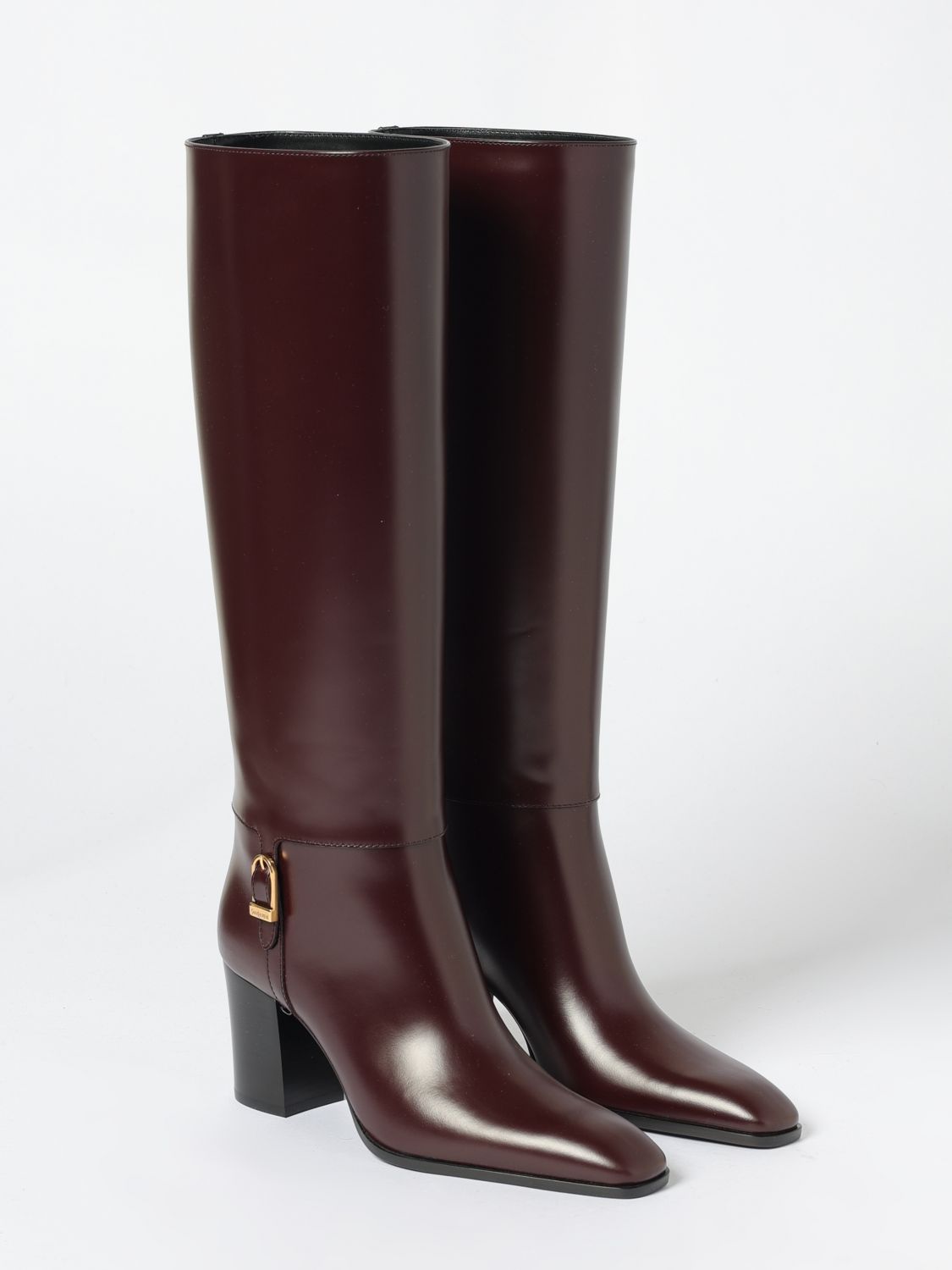 Saint Laurent Boots Woman Wine SAINT LAURENT