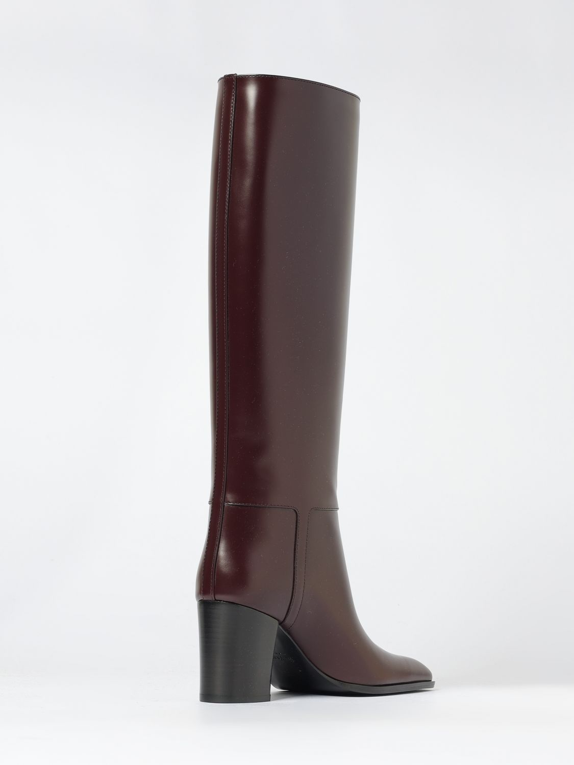 Saint Laurent Boots Woman Wine SAINT LAURENT