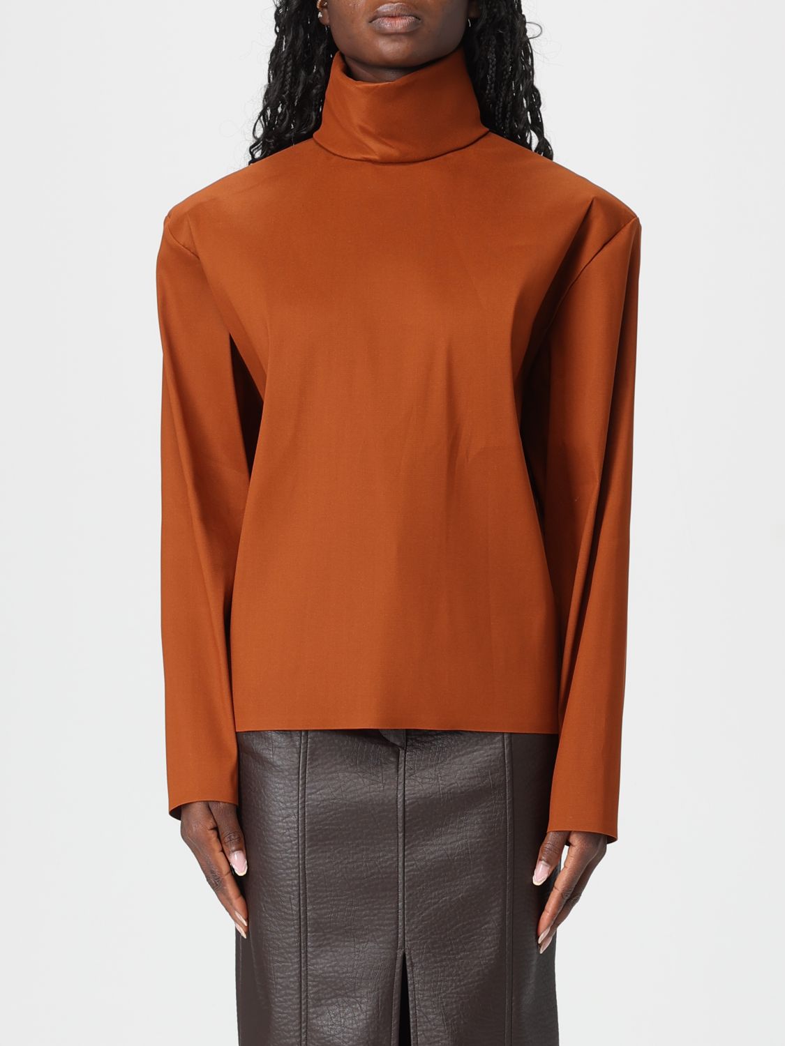 Saint Laurent Top Woman Leather SAINT LAURENT