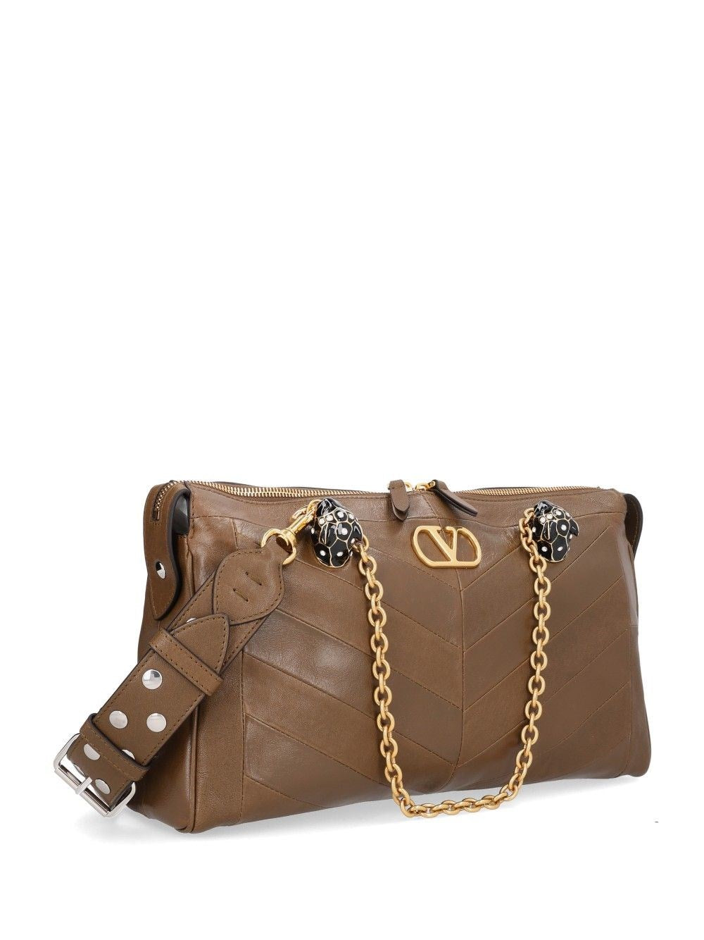 Valentino Garavani Women "Panthea" Bag In Chevron-Patterned Nappa Leather VALENTINO GARAVANI