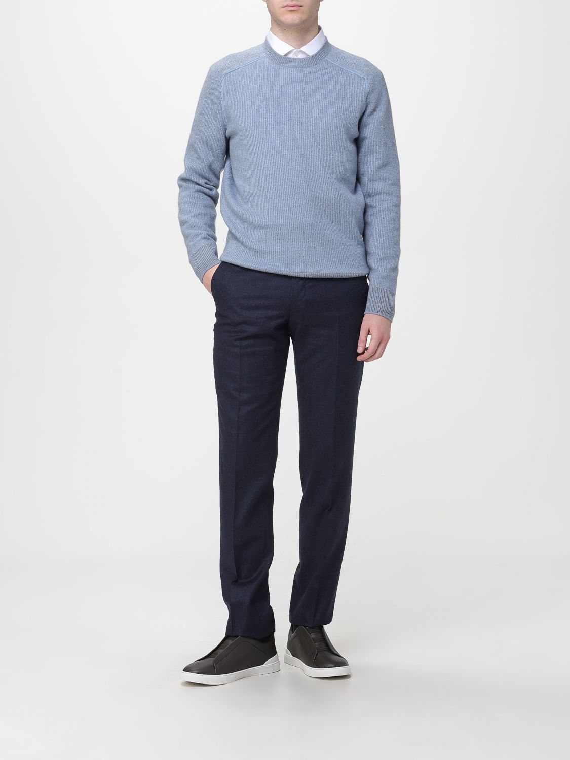 Zegna Pants Men Navy ZEGNA