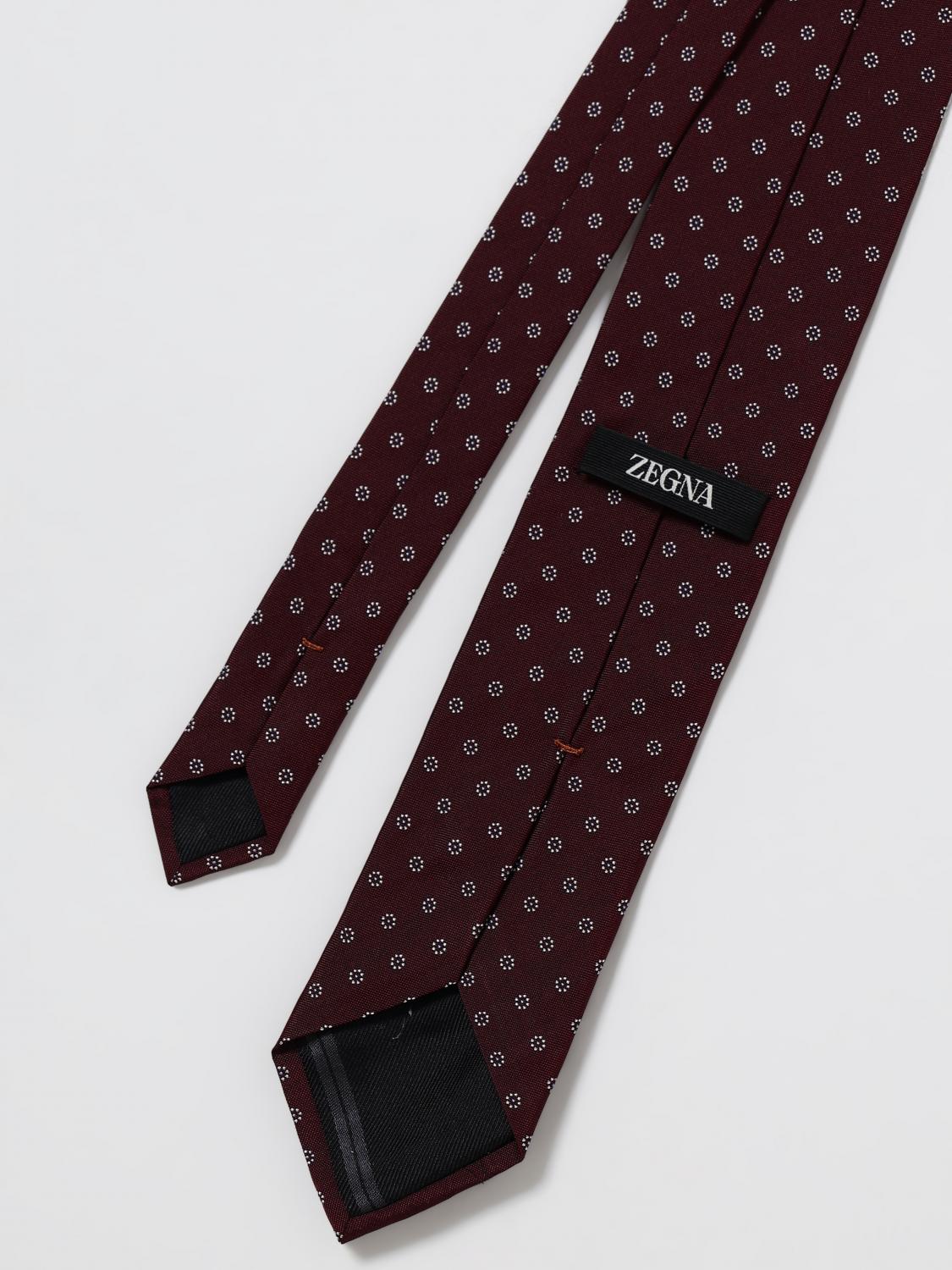 Zegna Tie Men Burgundy ZEGNA