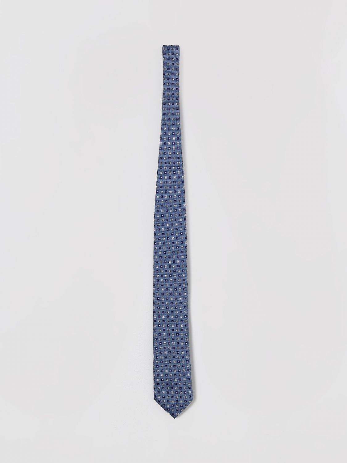 Zegna Tie Men Gnawed Blue ZEGNA