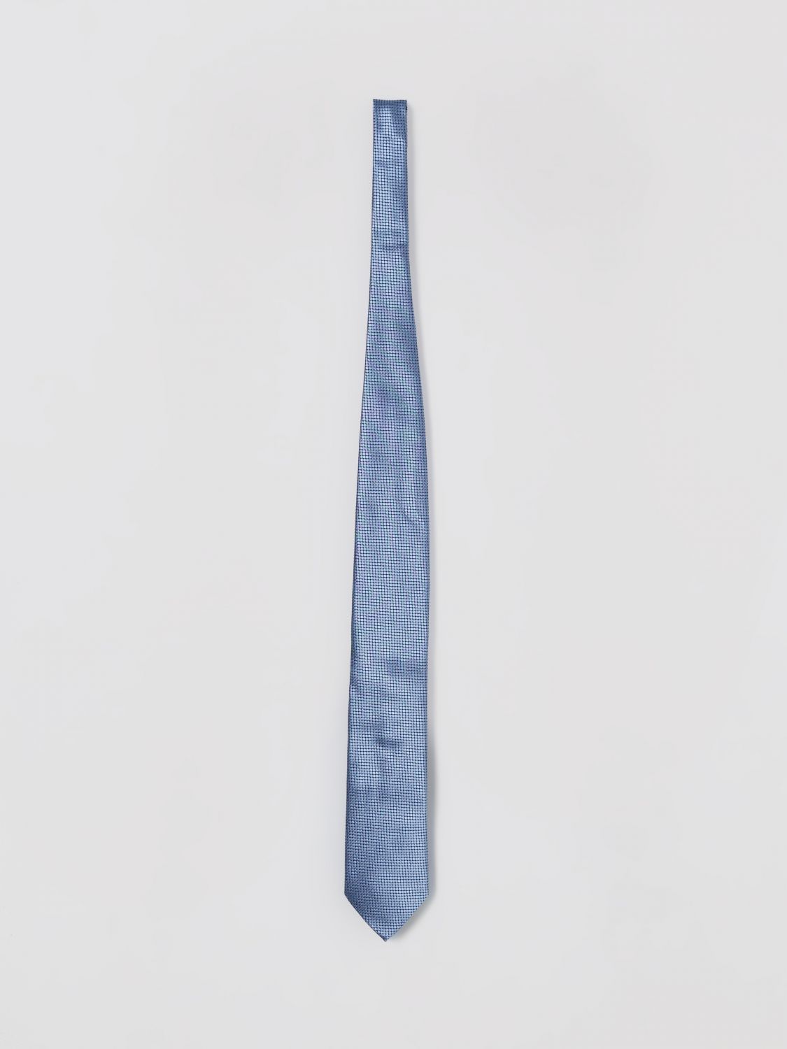 Zegna Tie Men Gnawed Blue ZEGNA