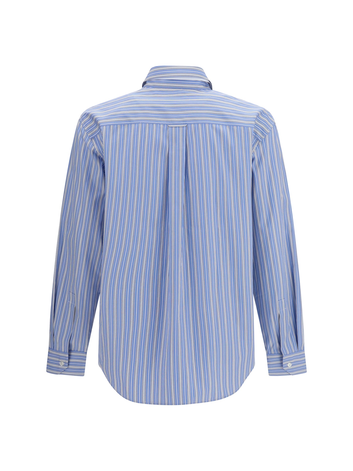 Saint Laurent Men Cassandre Striped Cotton Shirt SAINT LAURENT