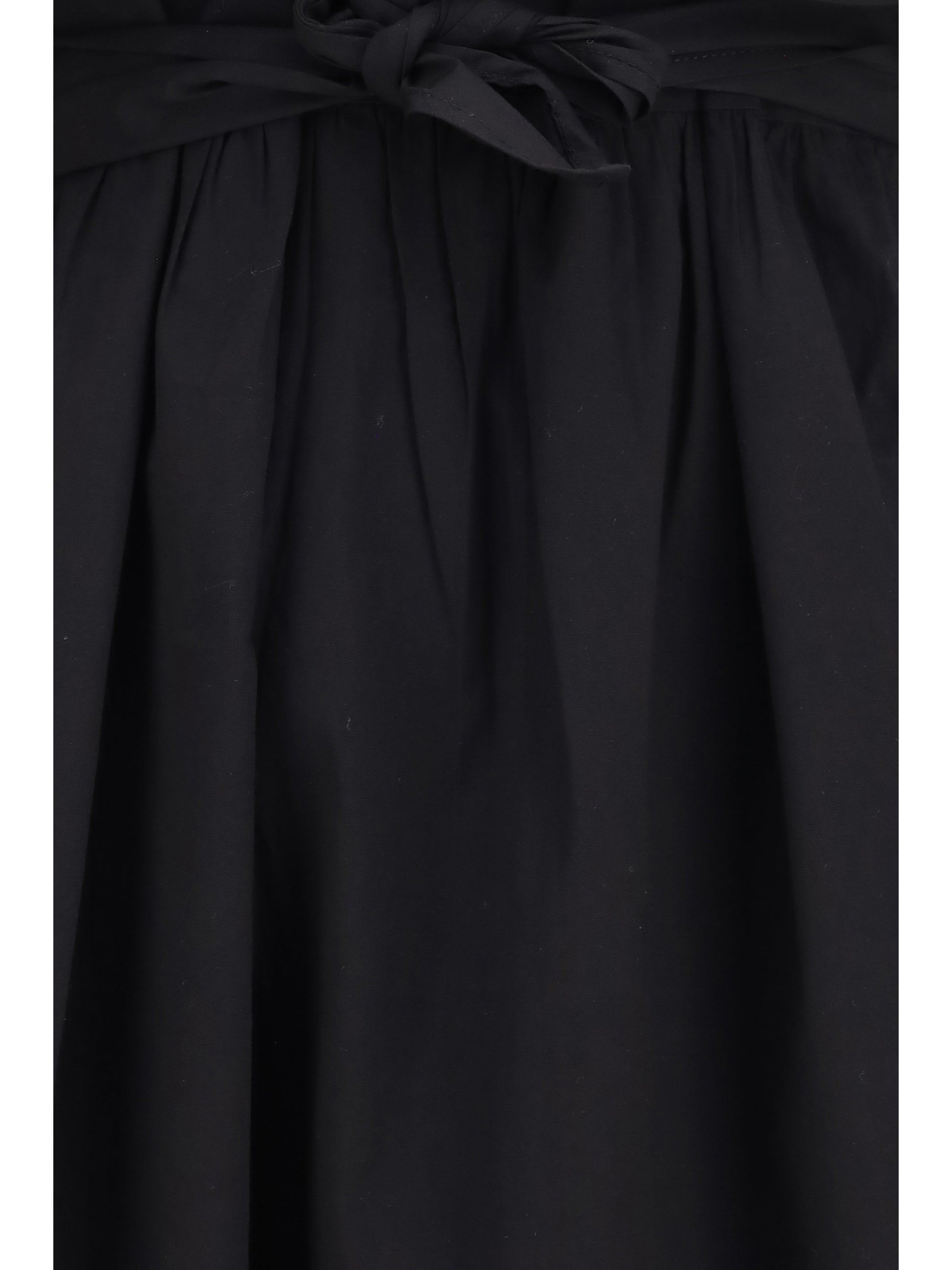 Ganni Women Midi Dress With Bows And Puff Shoulders GANNI