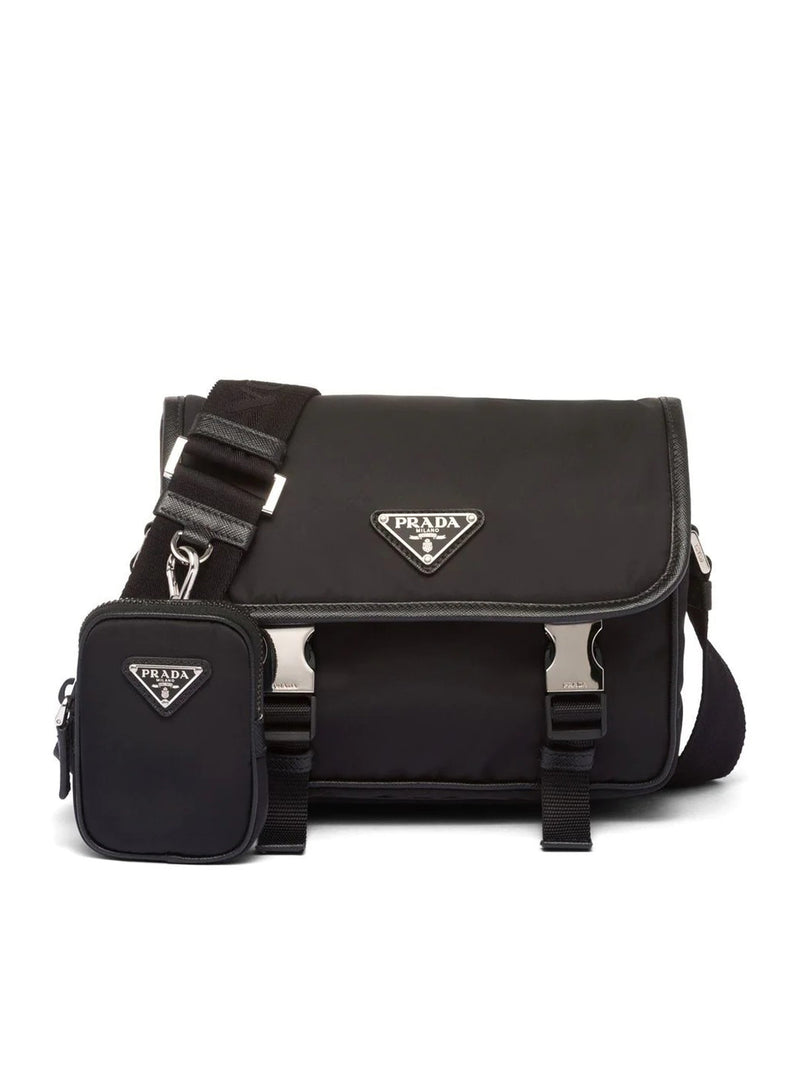 Prada Men Re-Nylon And Saffiano Shoulder Bag PRADA
