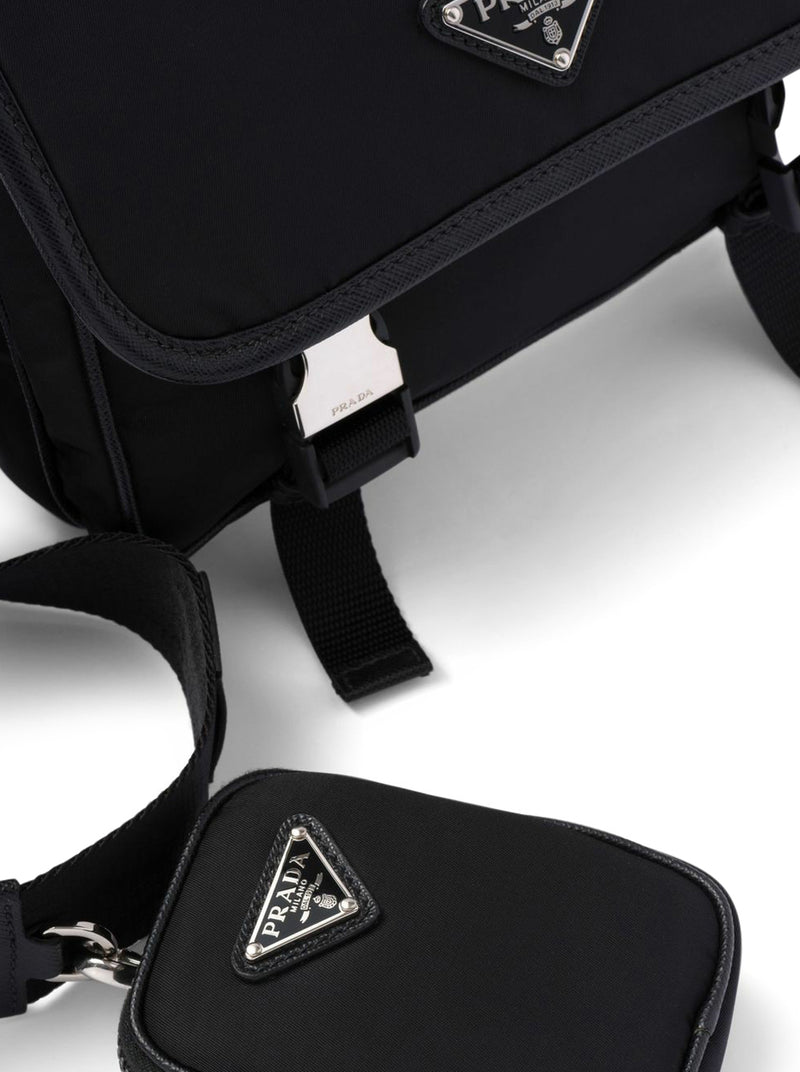 Prada Men Re-Nylon And Saffiano Shoulder Bag PRADA
