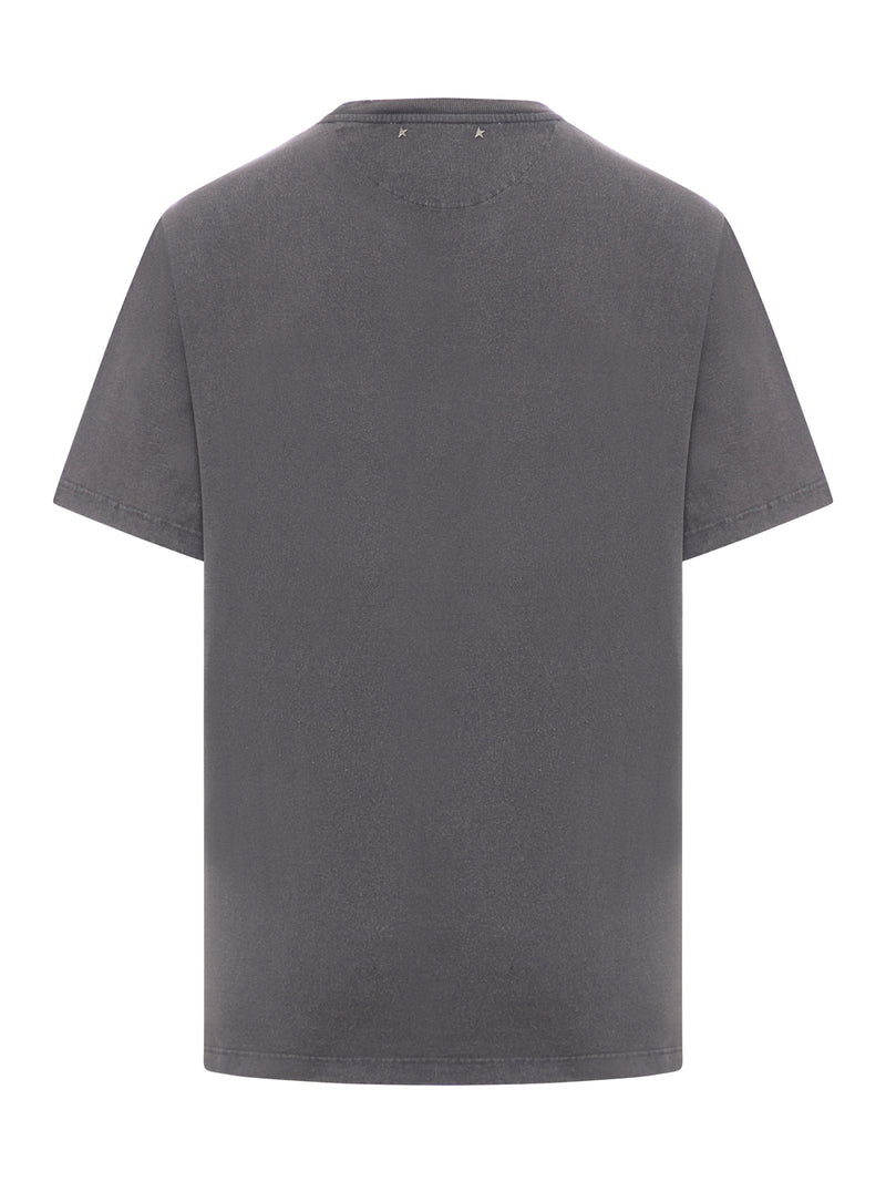 Golden Goose Deluxe Brand Men Short-Sleeved T-Shirt With Logo Print GOLDEN GOOSE