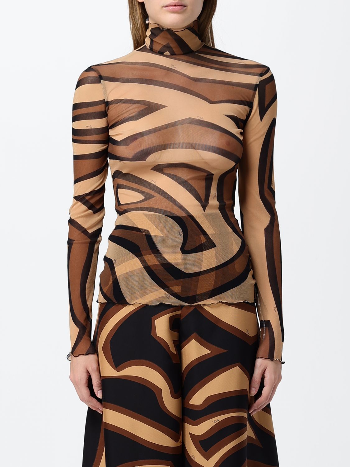 Pucci Top Woman Brown PUCCI