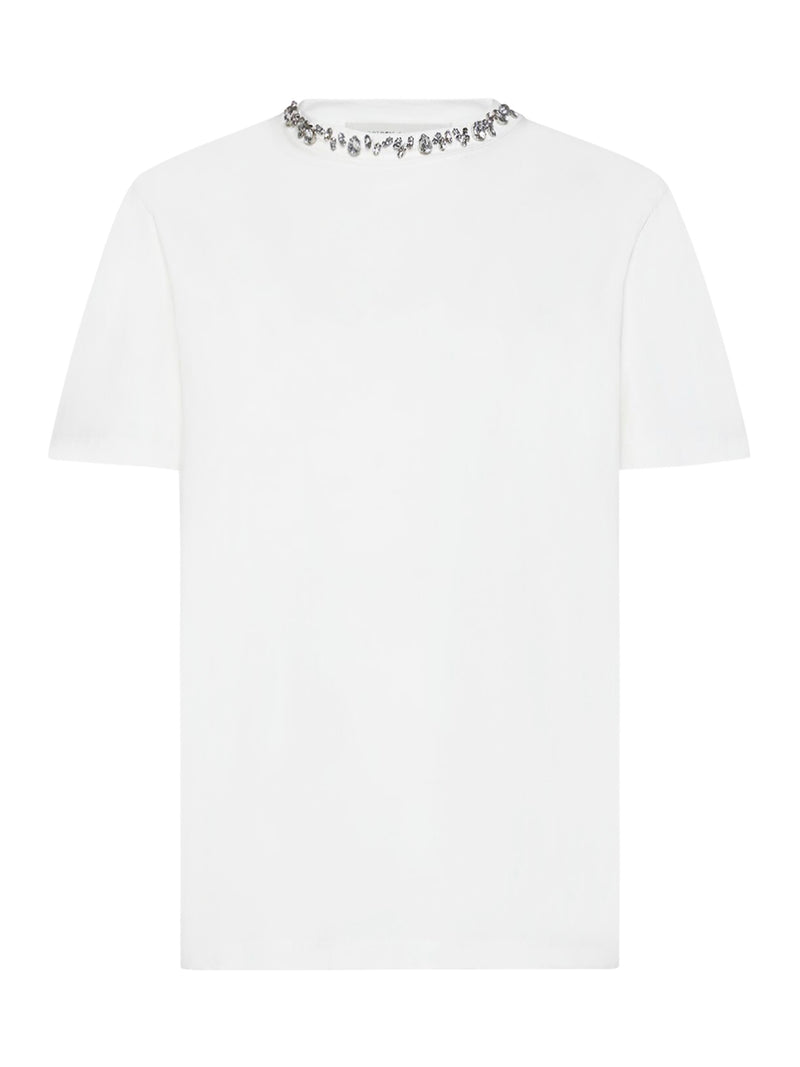 Golden Goose Deluxe Brand Women Cotton T-Shirt With Crystals GOLDEN GOOSE