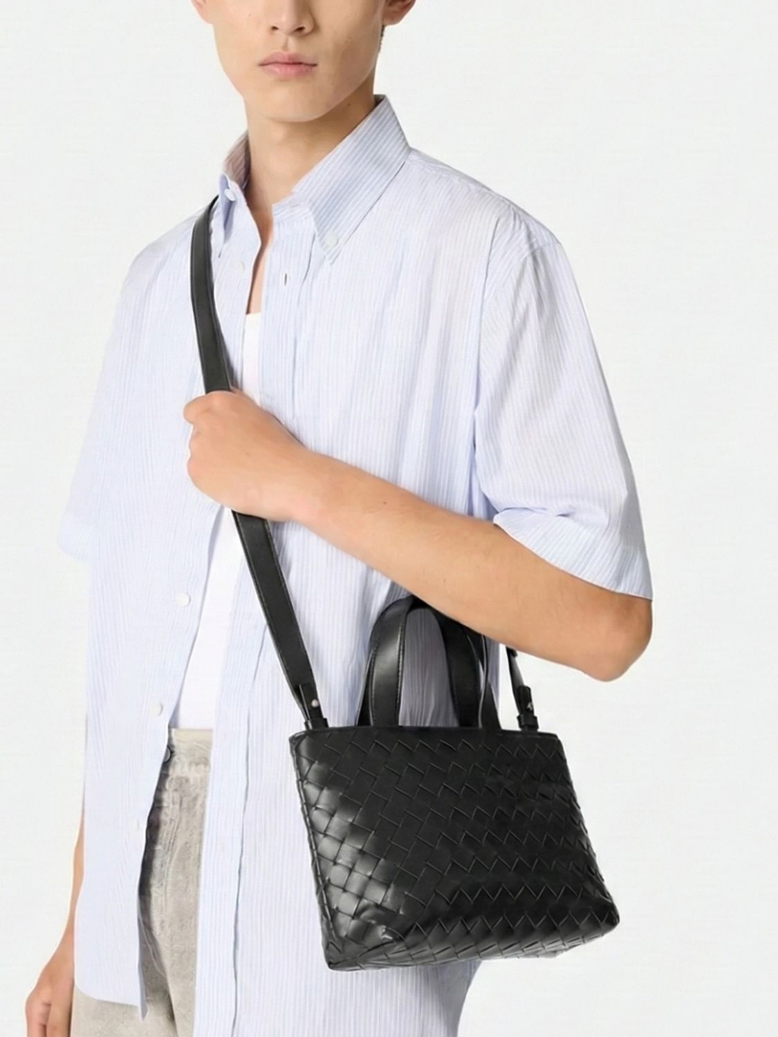Bottega Veneta Shoulder Bag Men Black BOTTEGA VENETA